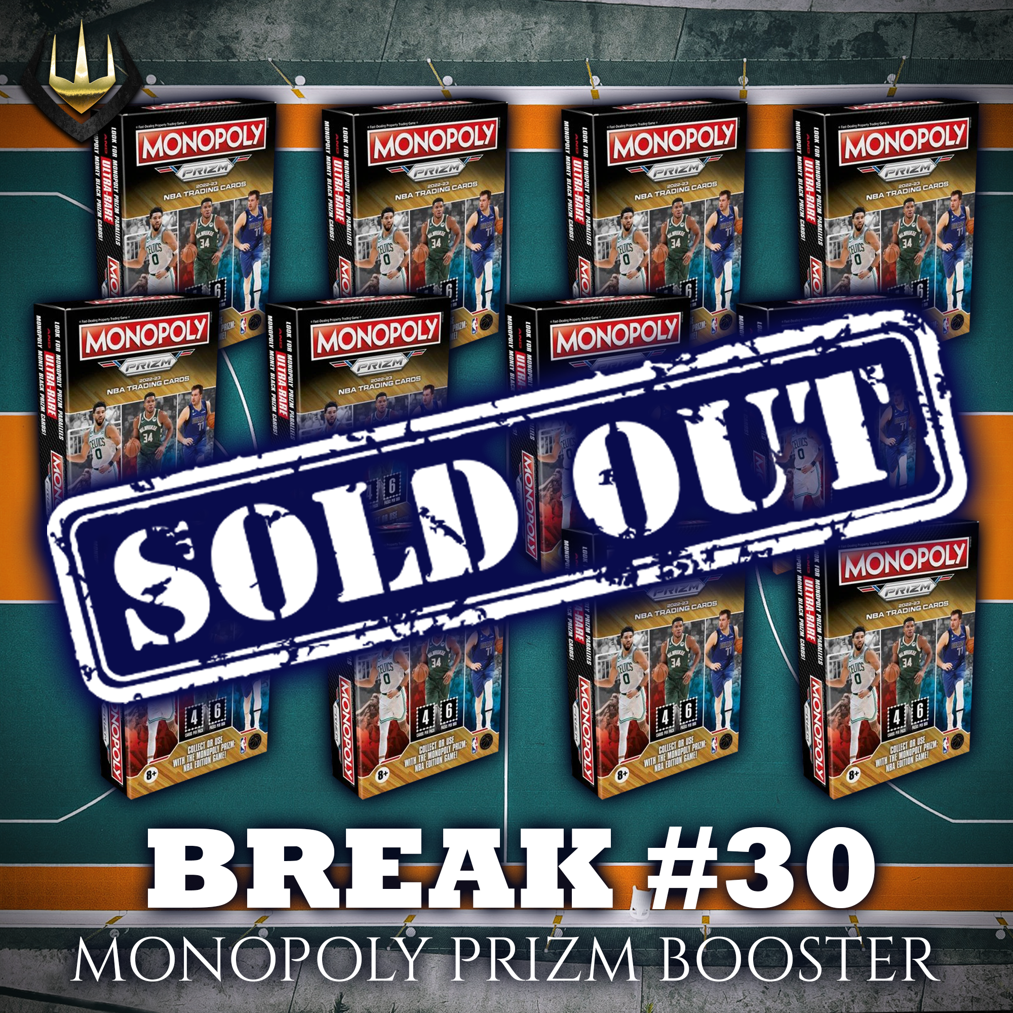 Break #30 NBA Prizm Monopoly Booster x12 [Random Team]