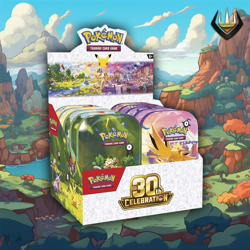 30th Celebration Pokemon Mini Tin Sealed Display Box [10 Mini Tins]