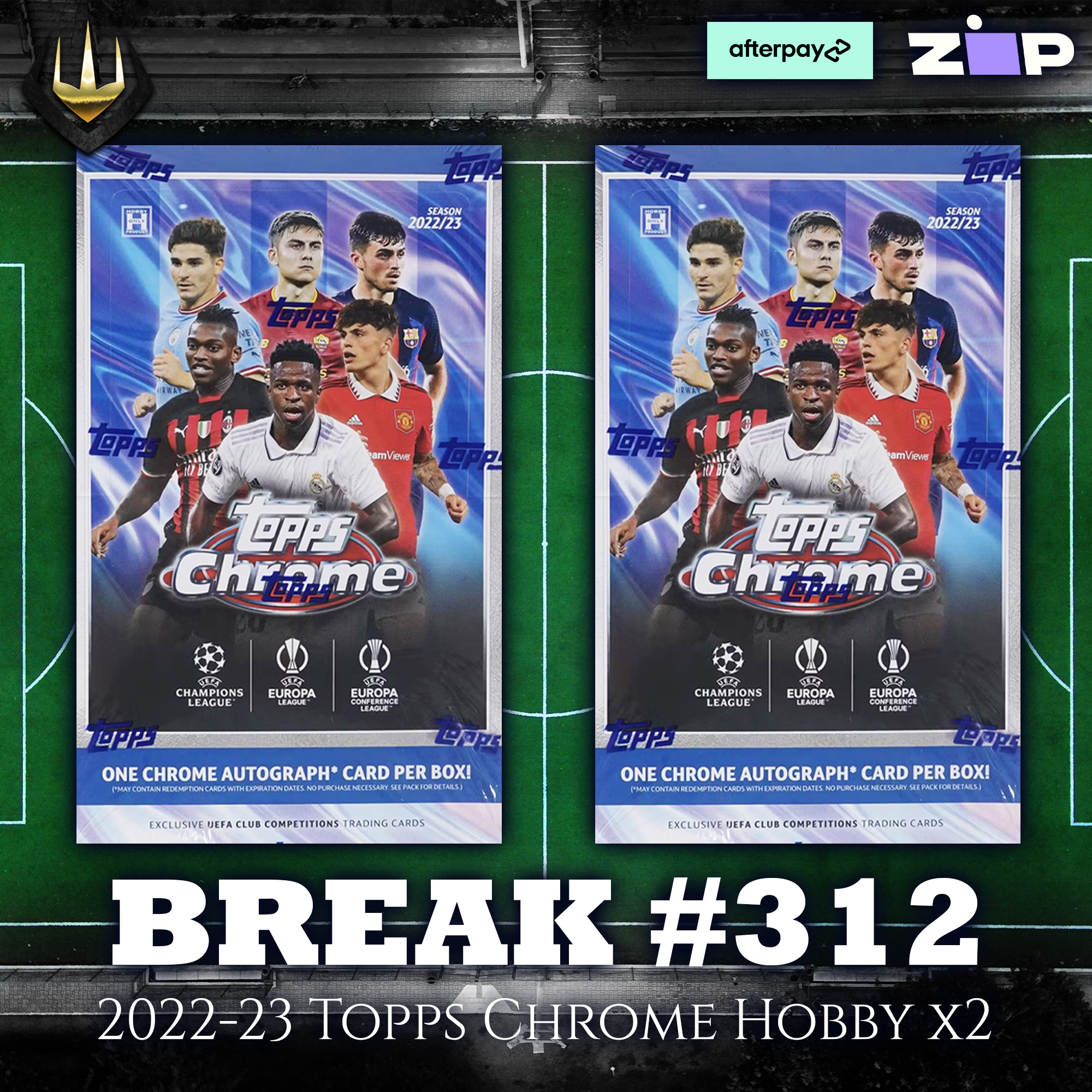 #312 2022-23 Topps UEFA Chrome Hobby x2 [Pick Your Team/Pick Your Player]