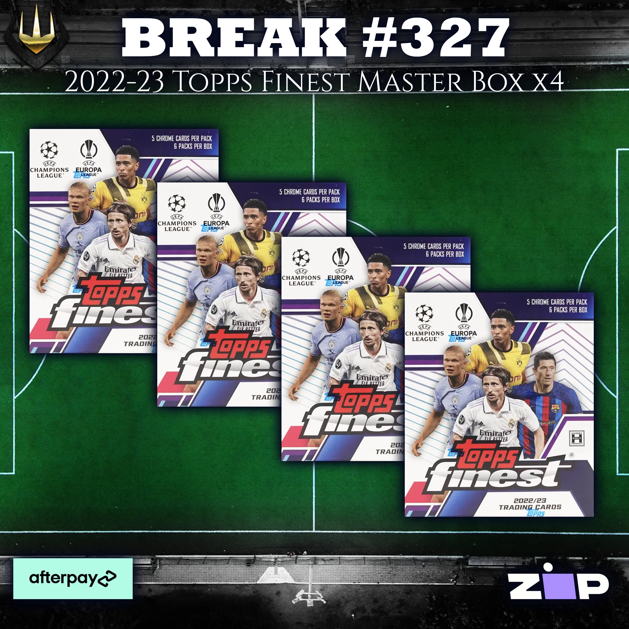 #327 2022-23 Topps Finest UEFA Master Box x4 [Pick Your Team/Pick Your Player]
