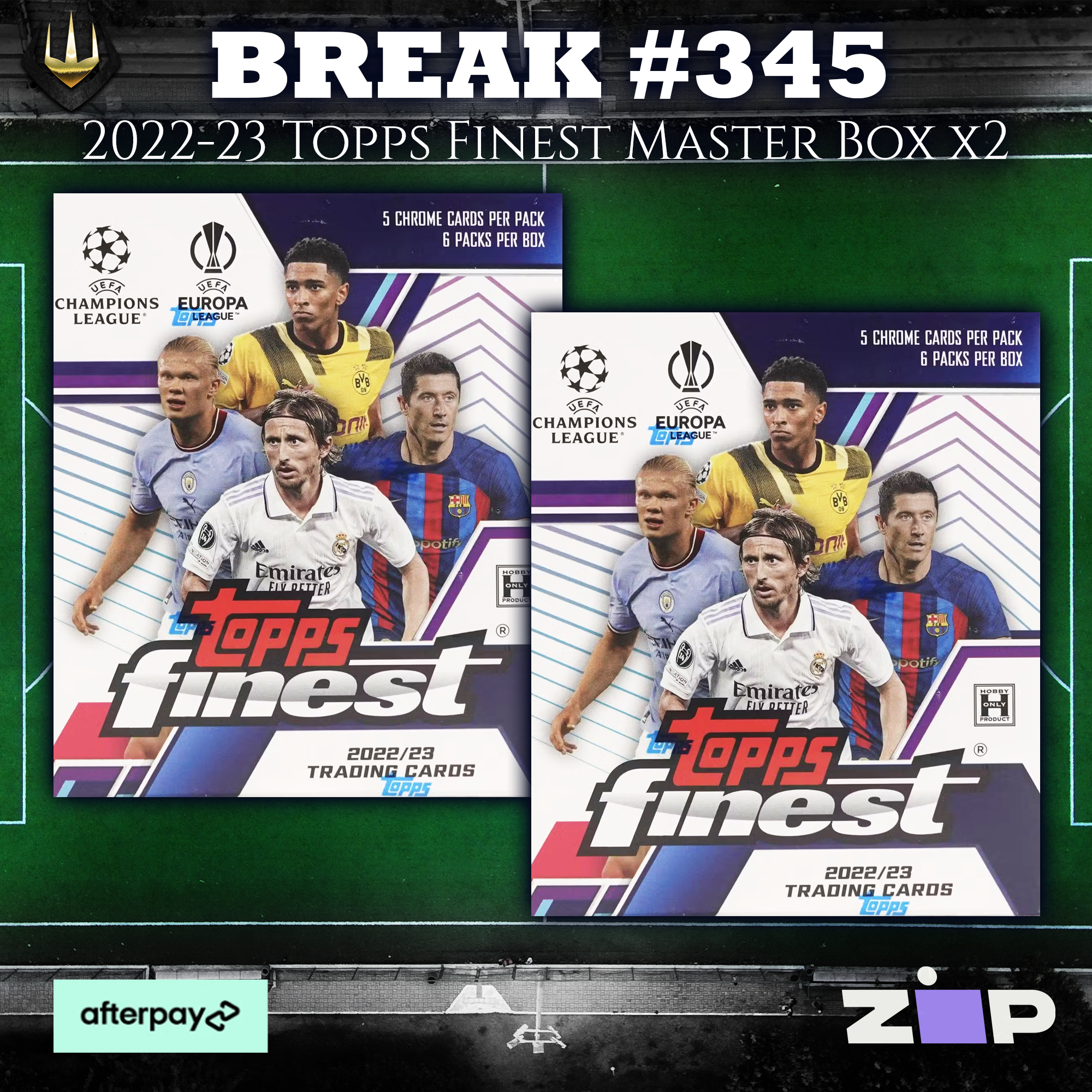 #345 2022-23 Topps Finest UEFA Master Box x2 [Pick Your Team/Pick Your Player]