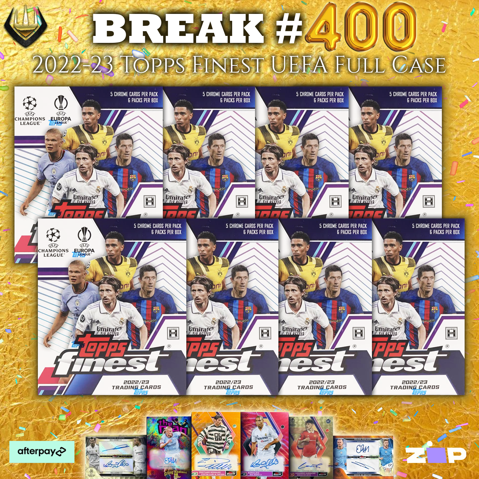 ***#400*** 2022-23 Topps Finest UEFA Master Box x8 FULL CASE [Pick Your Team/Pick Your Player]