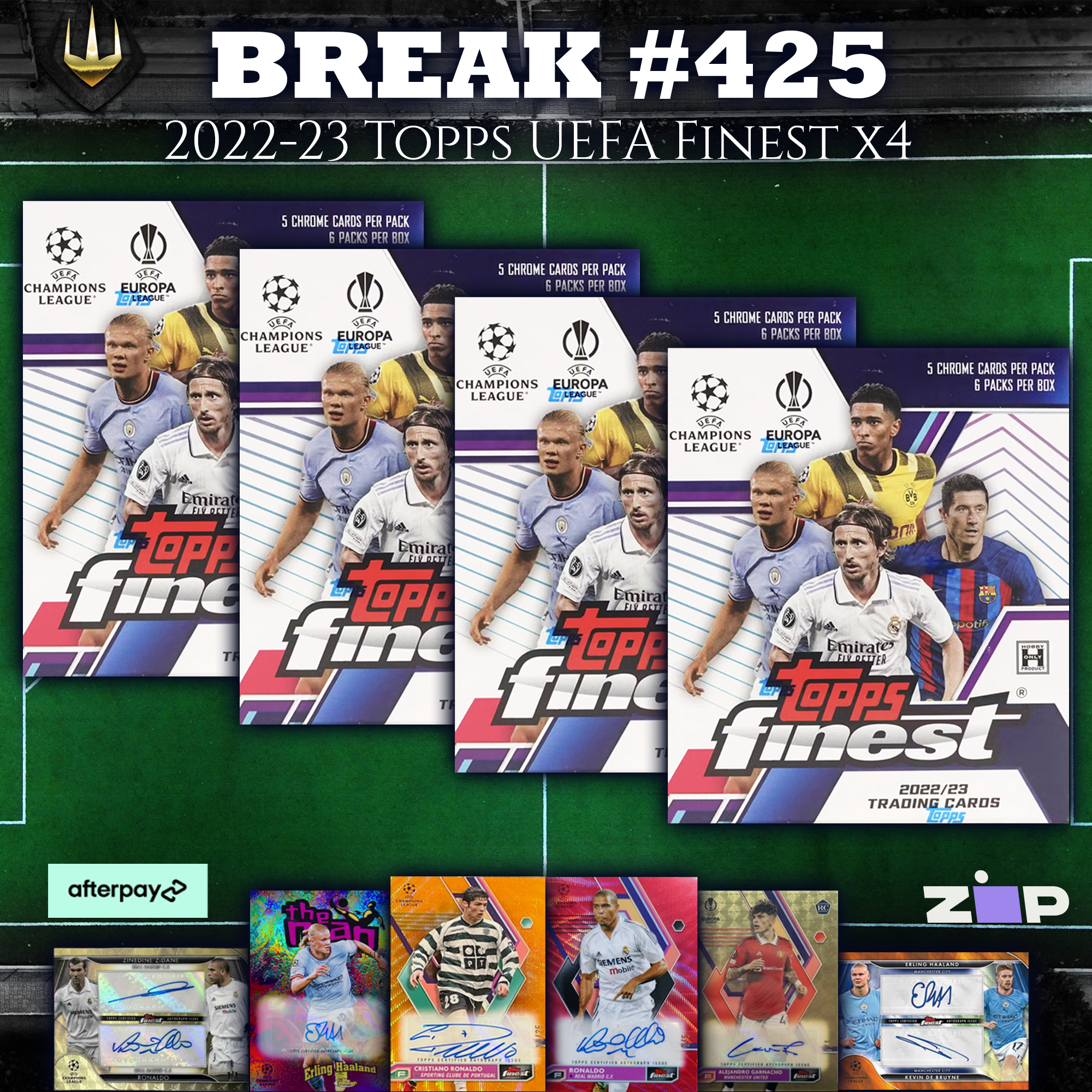 #425 2022-23 Topps Finest UEFA Master Box x4 (Half Case) [Pick Your Team/Pick Your Player]