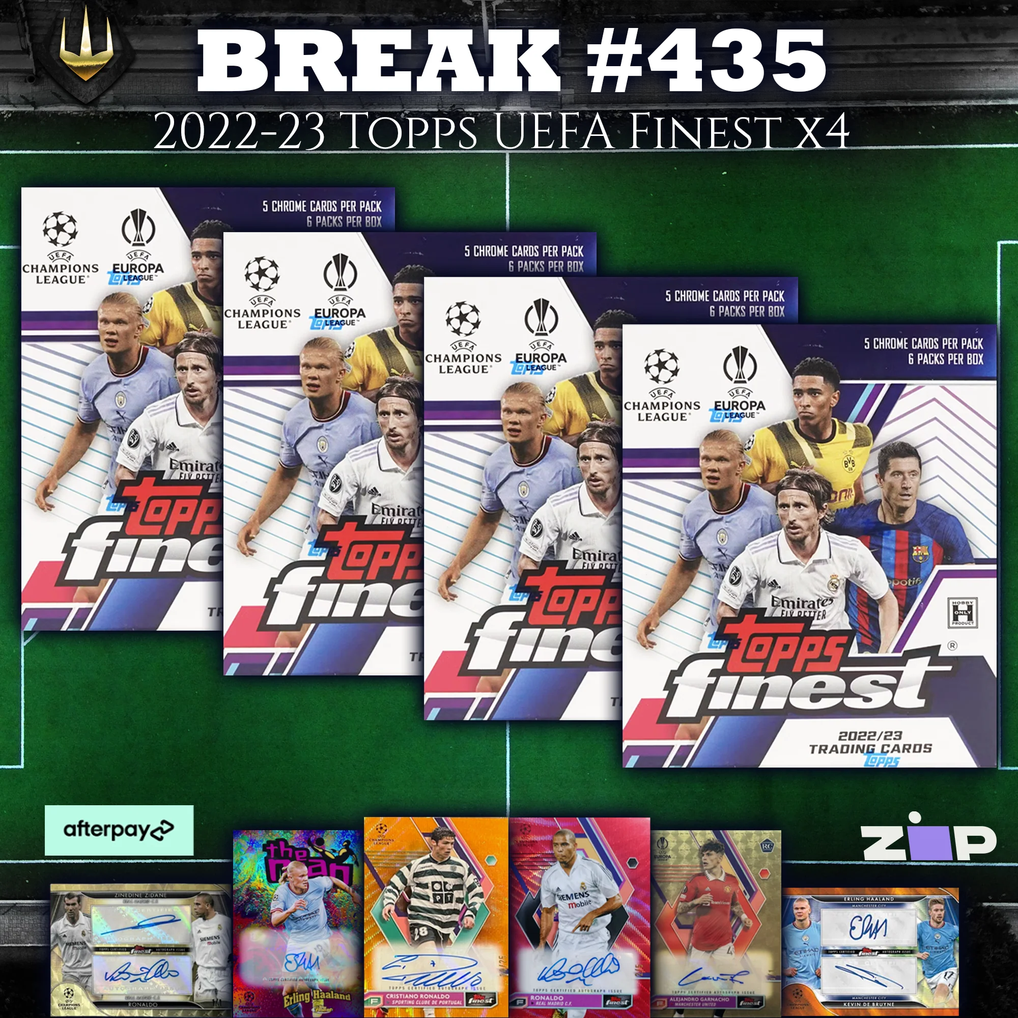 #435 2022-23 Topps Finest UEFA Master Box x4 (Half Case) [Pick Your Team/Pick Your Player]