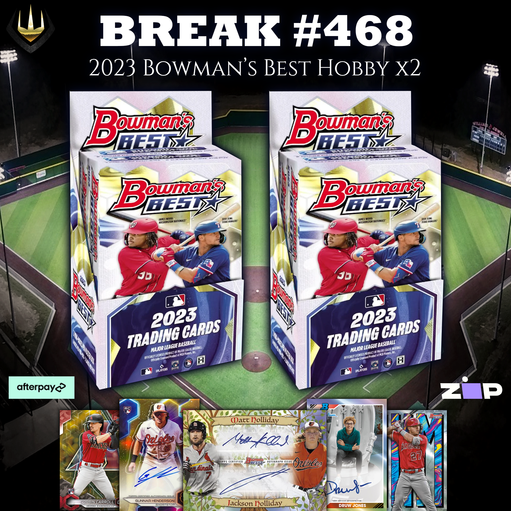#468 2023 Bowman's Best Baseball Hobby Box x2 [Pick Your Team]