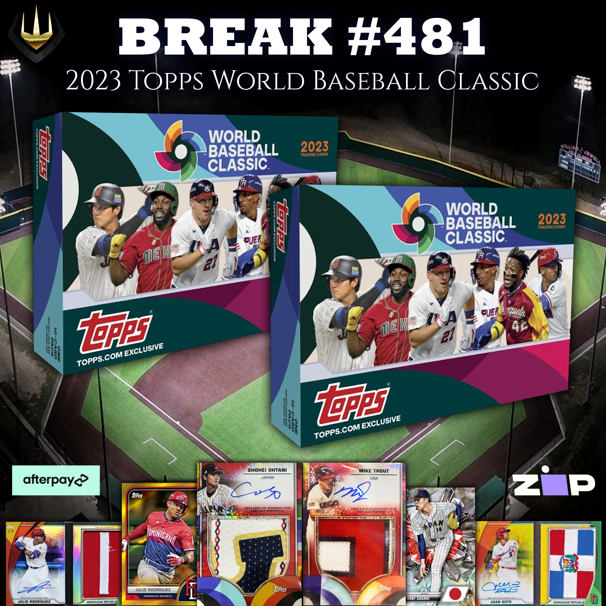 #481 2023 Topps World Baseball Classic Hobby Box x2 [Random Team]