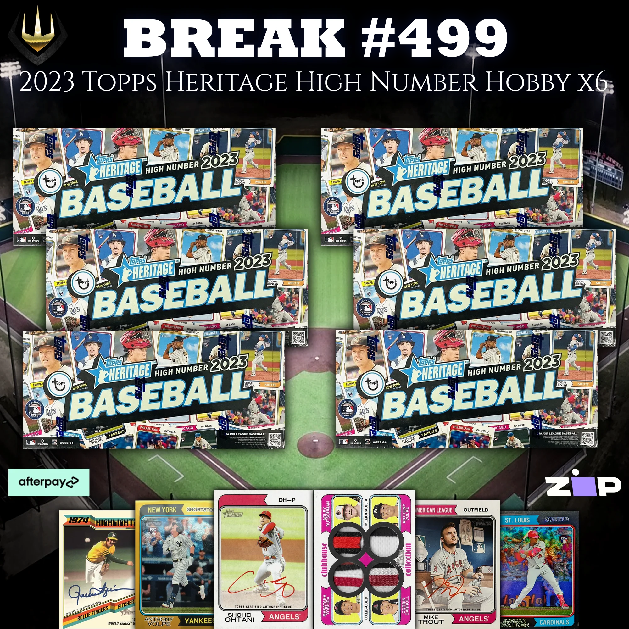 #499 2023 Topps Heritage High Number Hobby x6 [Pick Your Team]