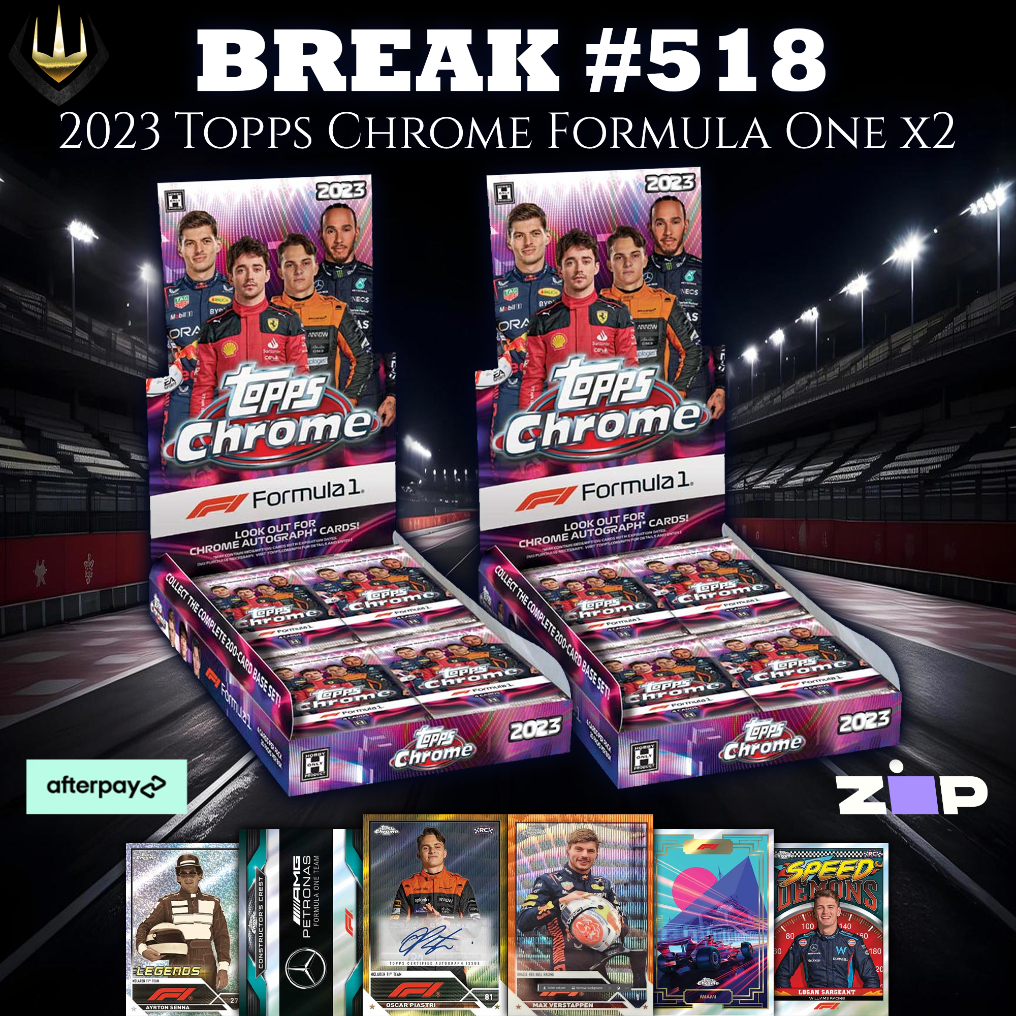 #518 2023 Topps Chrome Formula 1 2-Boxer [Pick Your Team/Pick Your Driver]