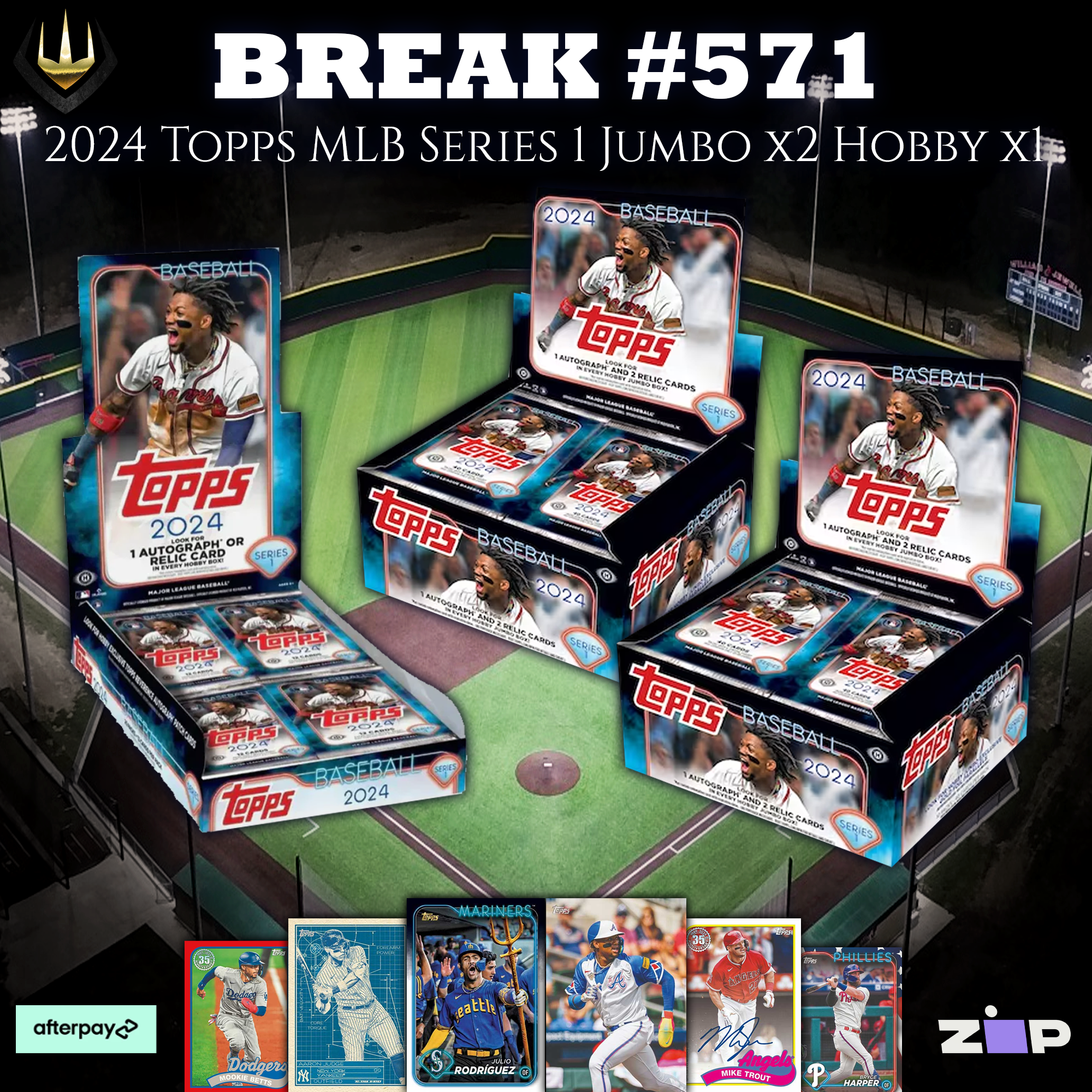 #571 2024 Topps Series 1 Jumbo x2 Hobby x1 [Pick Your Team]