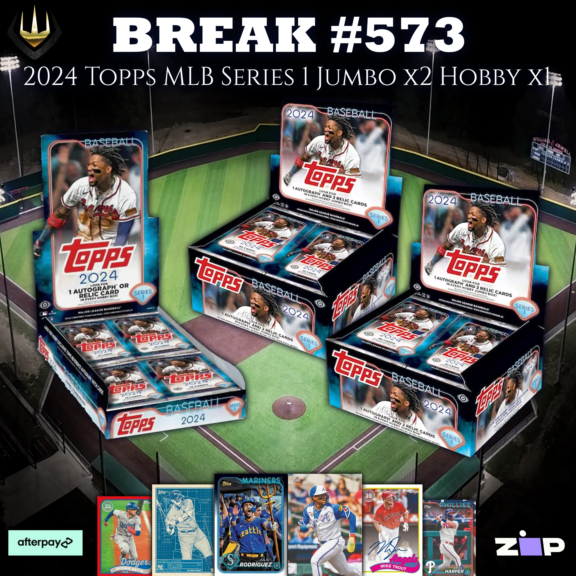 #573 2024 Topps Series 1 Jumbo x2 Hobby x1 [Pick Your Team]