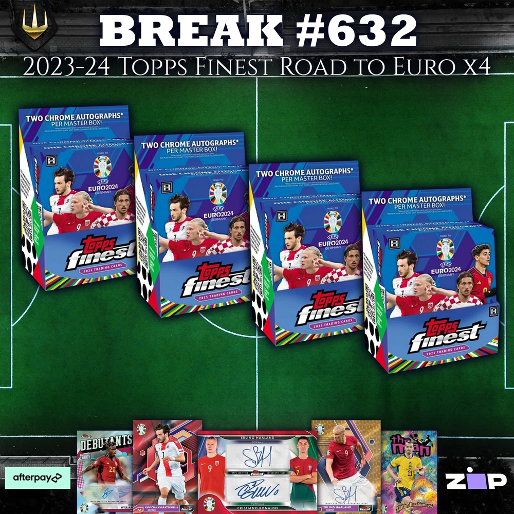 632 202324 Topps Finest Road To Euro 2024 Master Box x4 (Half Case)