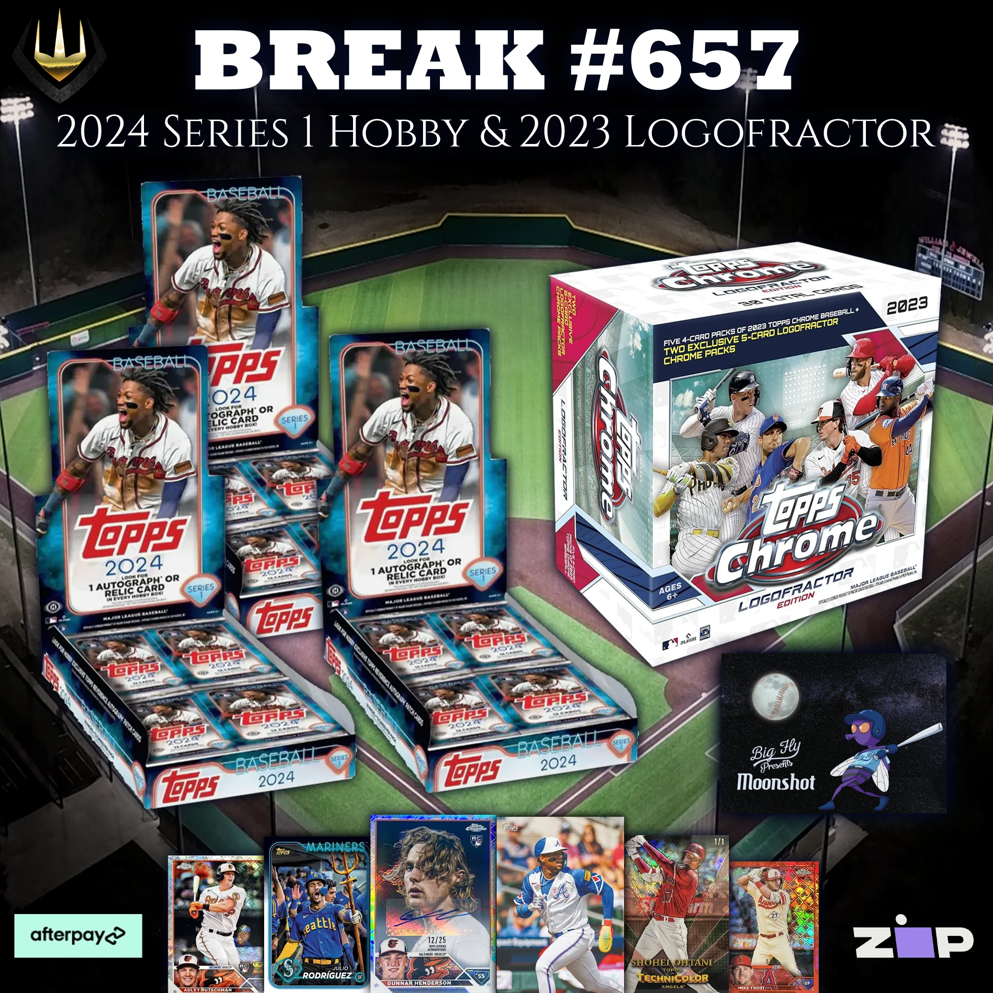 #657 Topps Series 1 + Logofractor + Moonshot 5-Box Mixer [Pick Your Team]