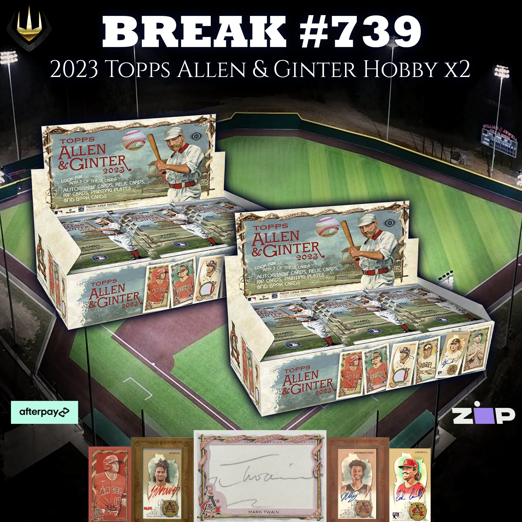 Break #739 2023 Topps Allen & Ginter Hobby x2 [Pick Your Team]