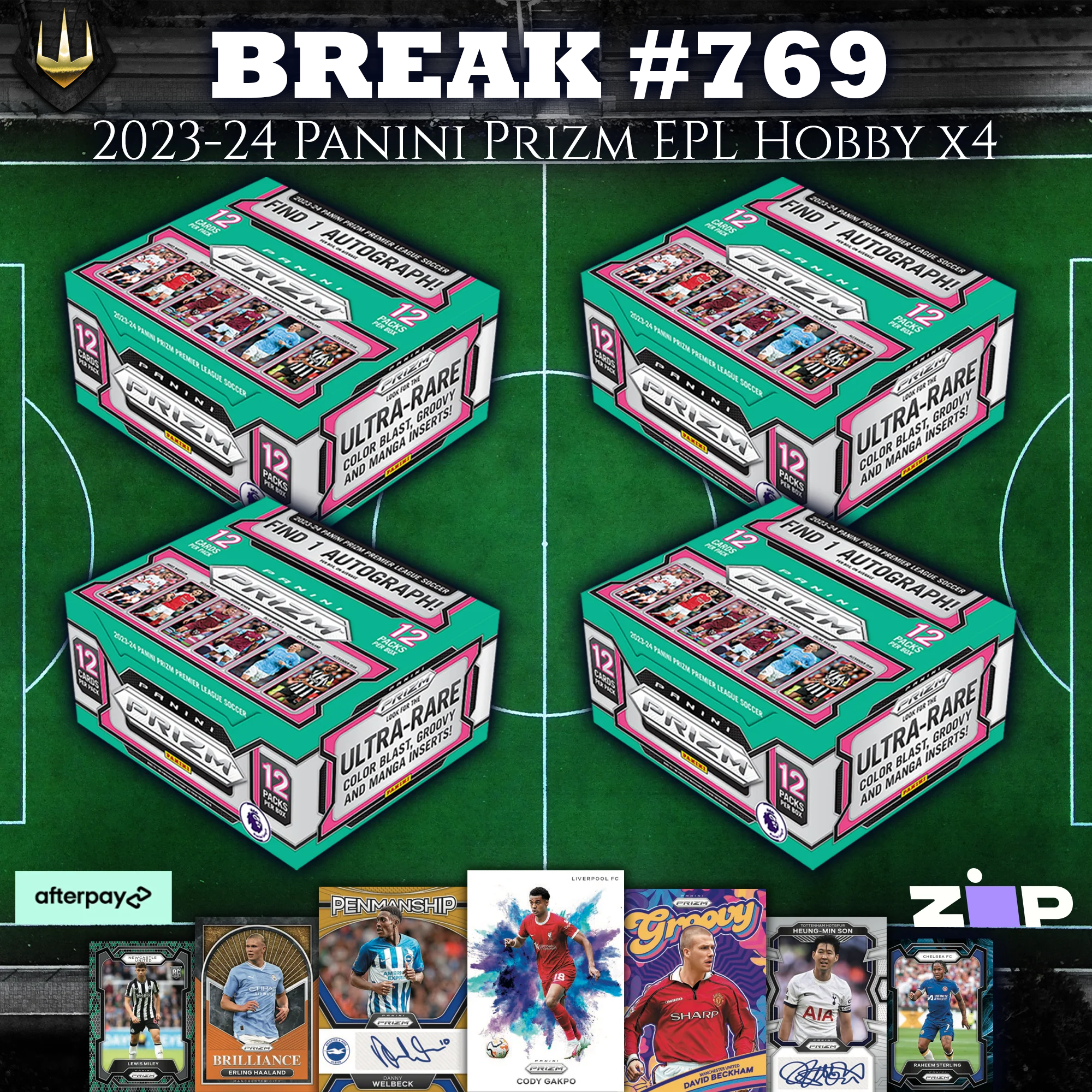 #769 2023-24 Panini Prizm Premier League Hobby x4 [Pick Your Team/Pick Your Player]