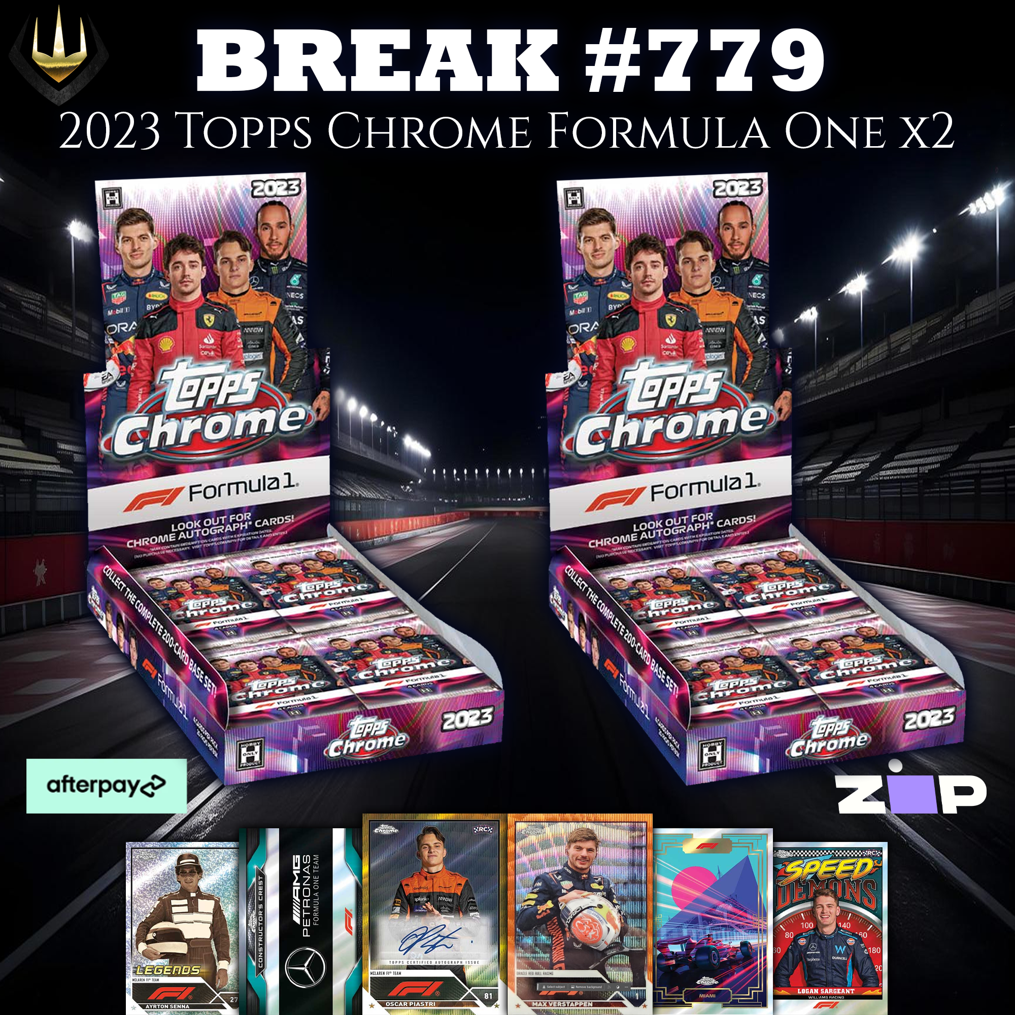 #779 2023 Topps Chrome Formula 1 2-Boxer [Pick Your Team/Pick Your Driver]
