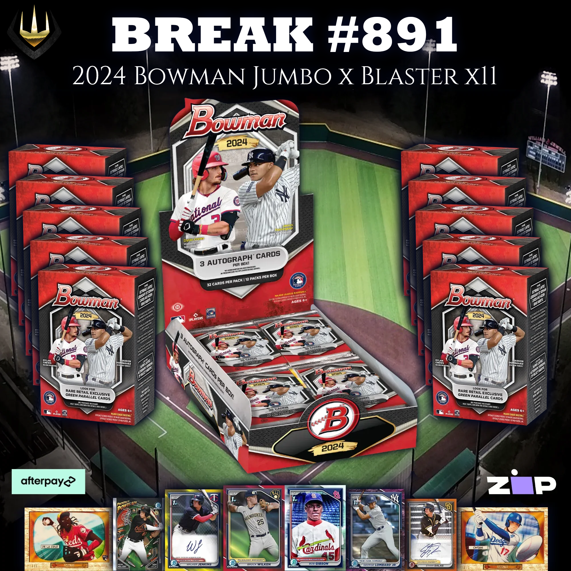 #891 2024 Bowman Baseball Jumbo Box x1 + Blaster Box x10 [Pick Your Team]