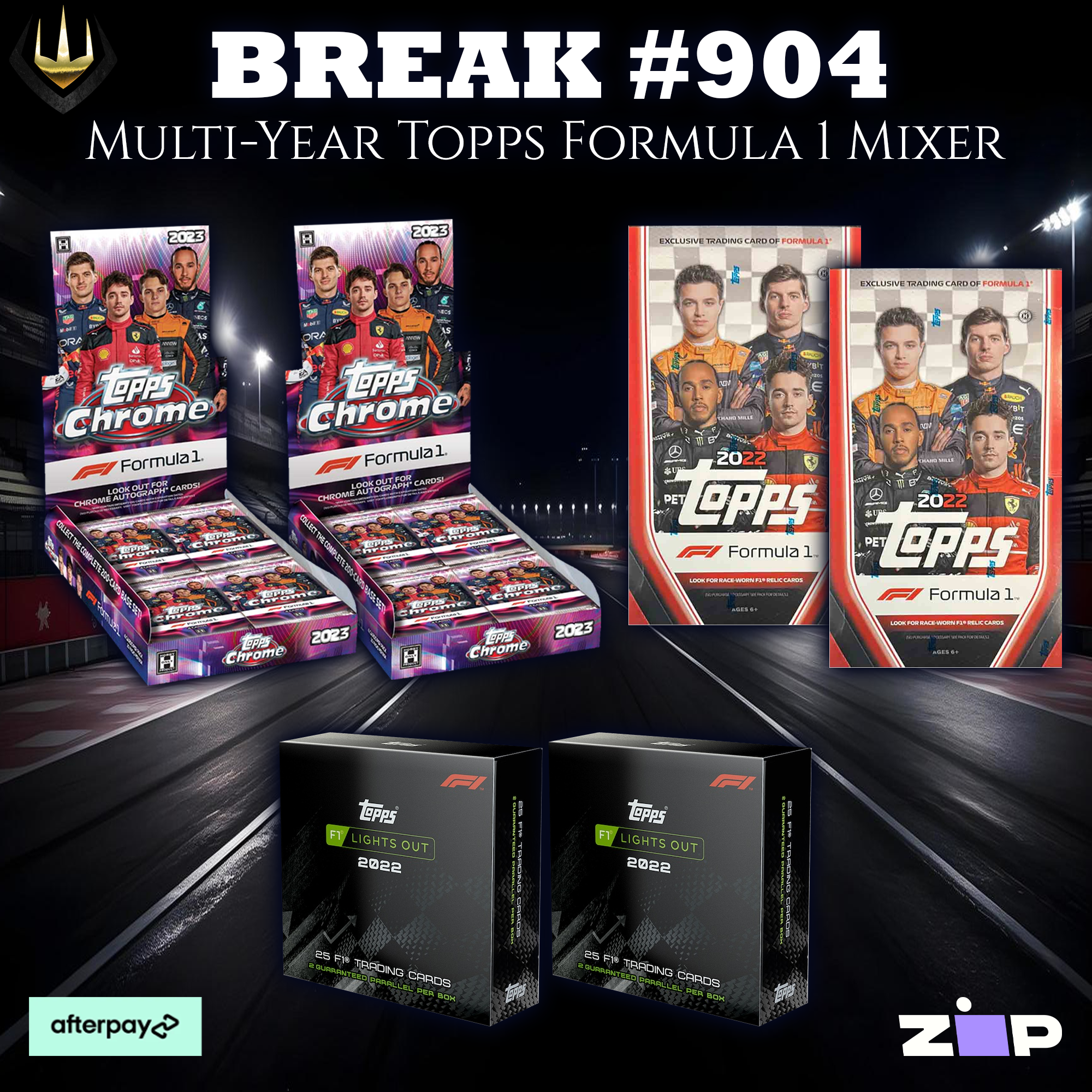 #904 2022 & 2023 Topps Formula 1 6-Box Mixer [Pick Your Team]