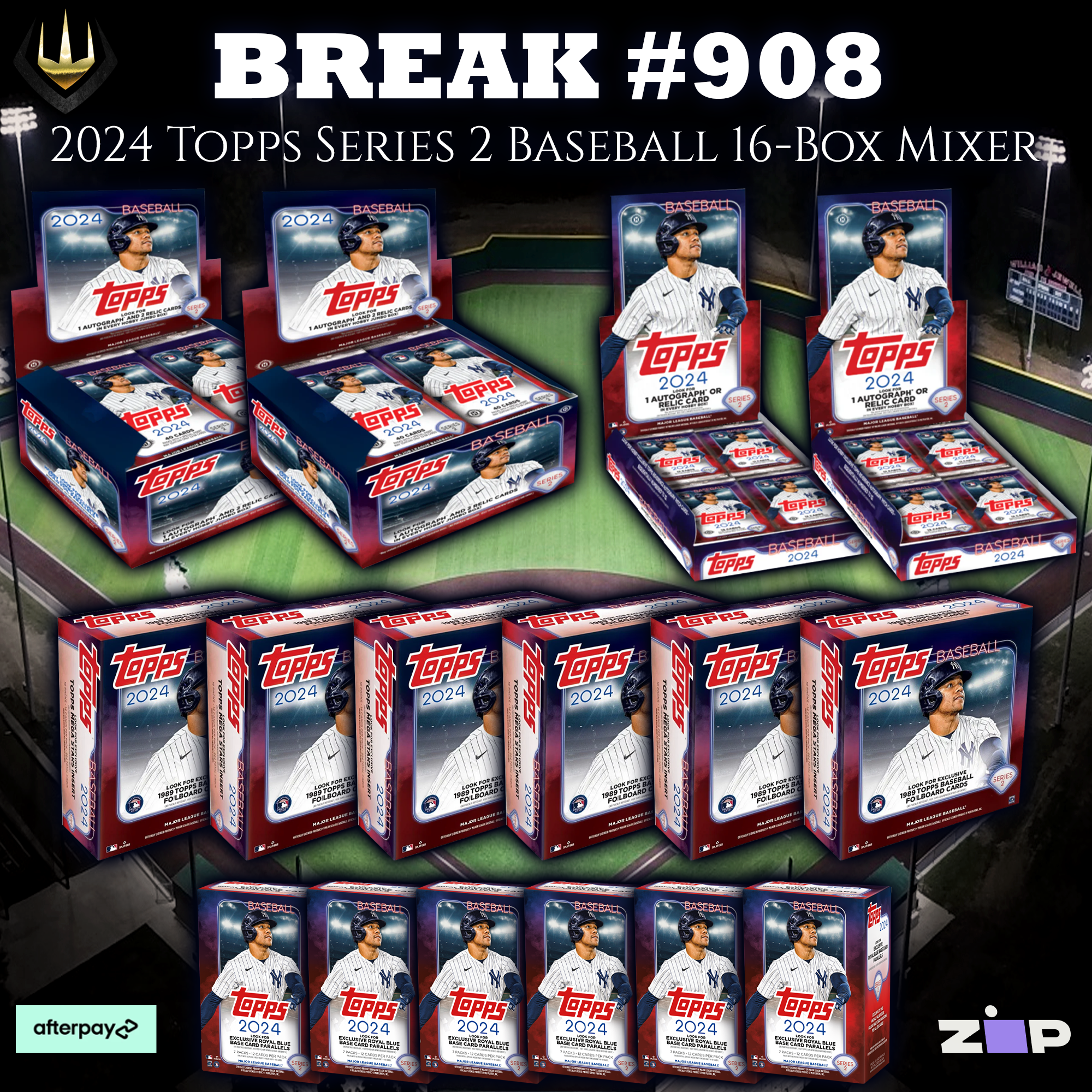 #908 2024 Topps Series 2 Baseball Double-Jumbo 16-Box Mixer! [Pick Your Team]