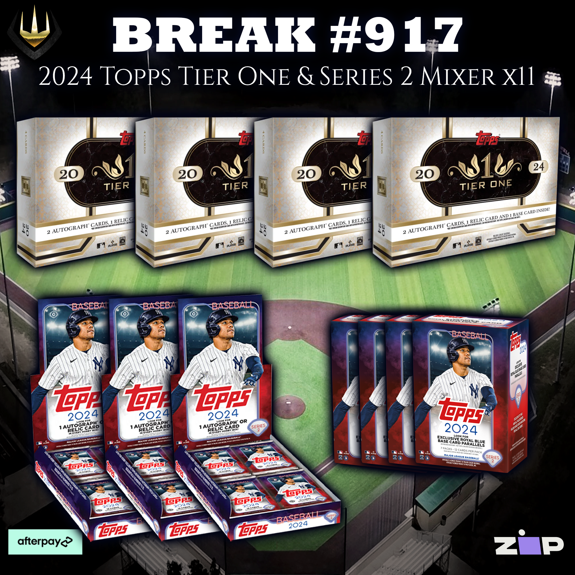 #917 2024 Topps Tier One & Series 2 Baseball 11-Box Mixer! [Pick Your Team]