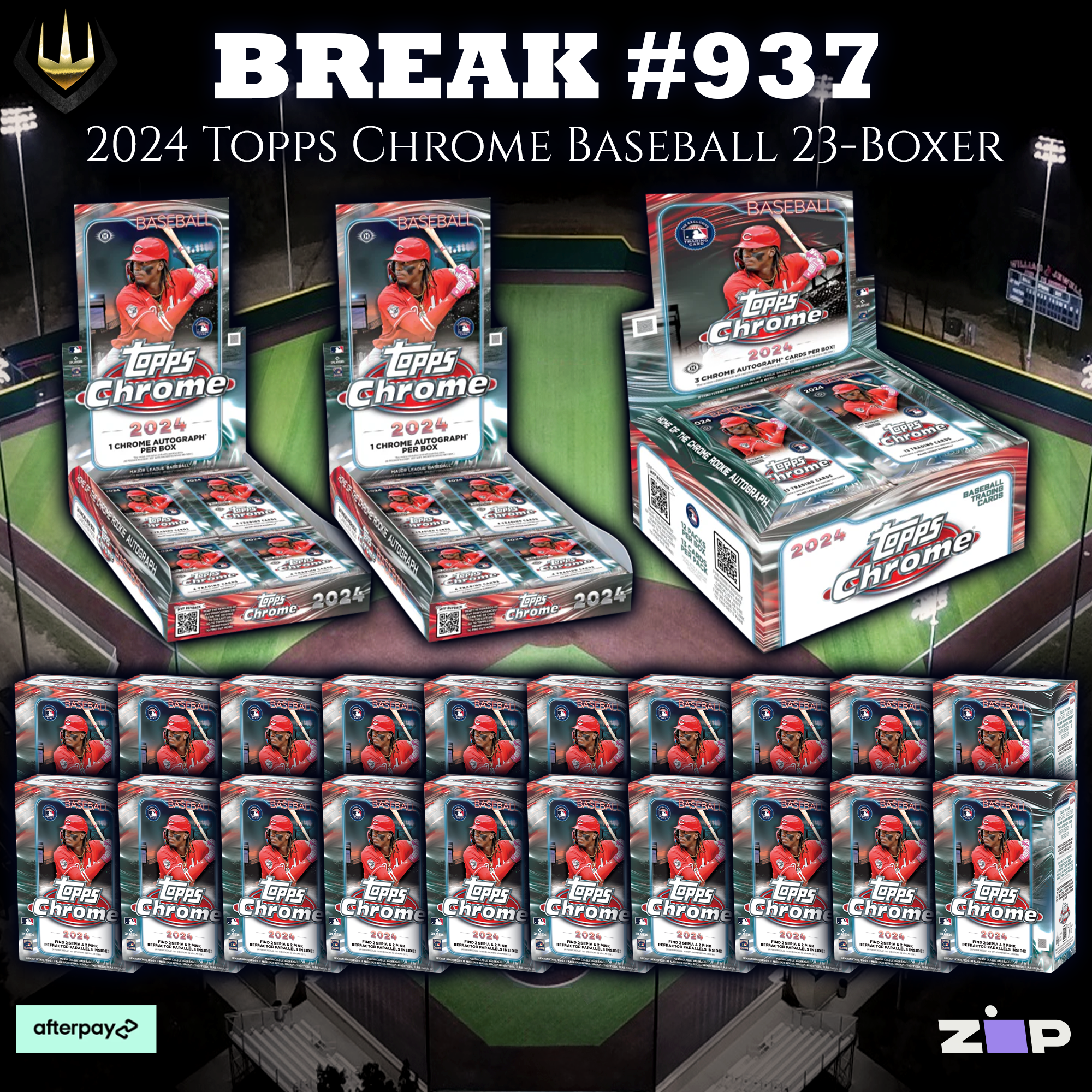 #937 2024 Topps Chrome Baseball 23-Box Mixer! [Pick Your Team]