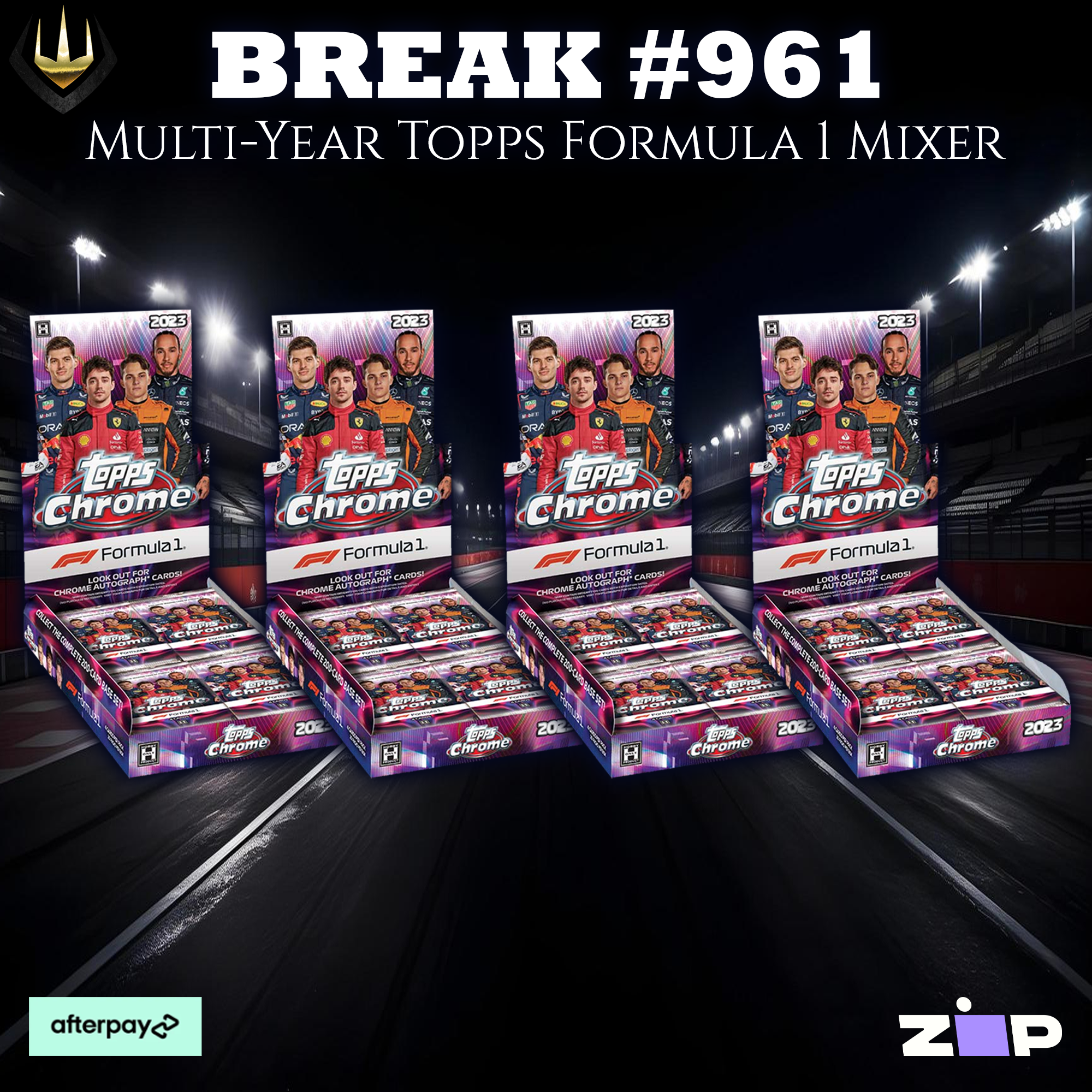 #961 2023 Topps Chrome Formula 1 4-Boxer [Pick Your Team/Pick Your Driver]