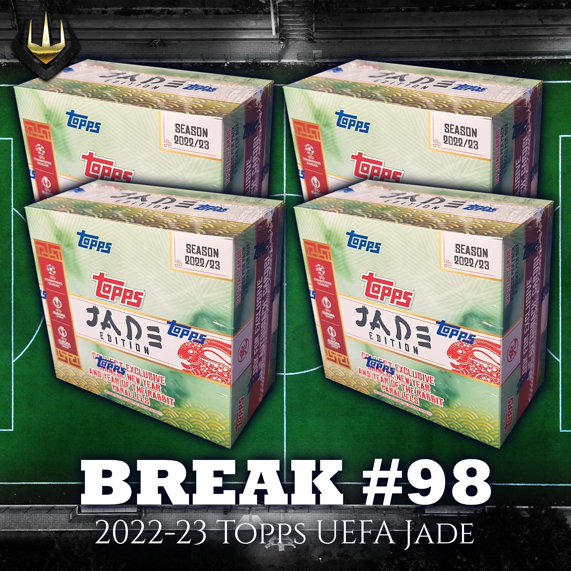 Break #98 2022-23 Jade Edition UEFA Club Competitions x4 [Pick Your Team]