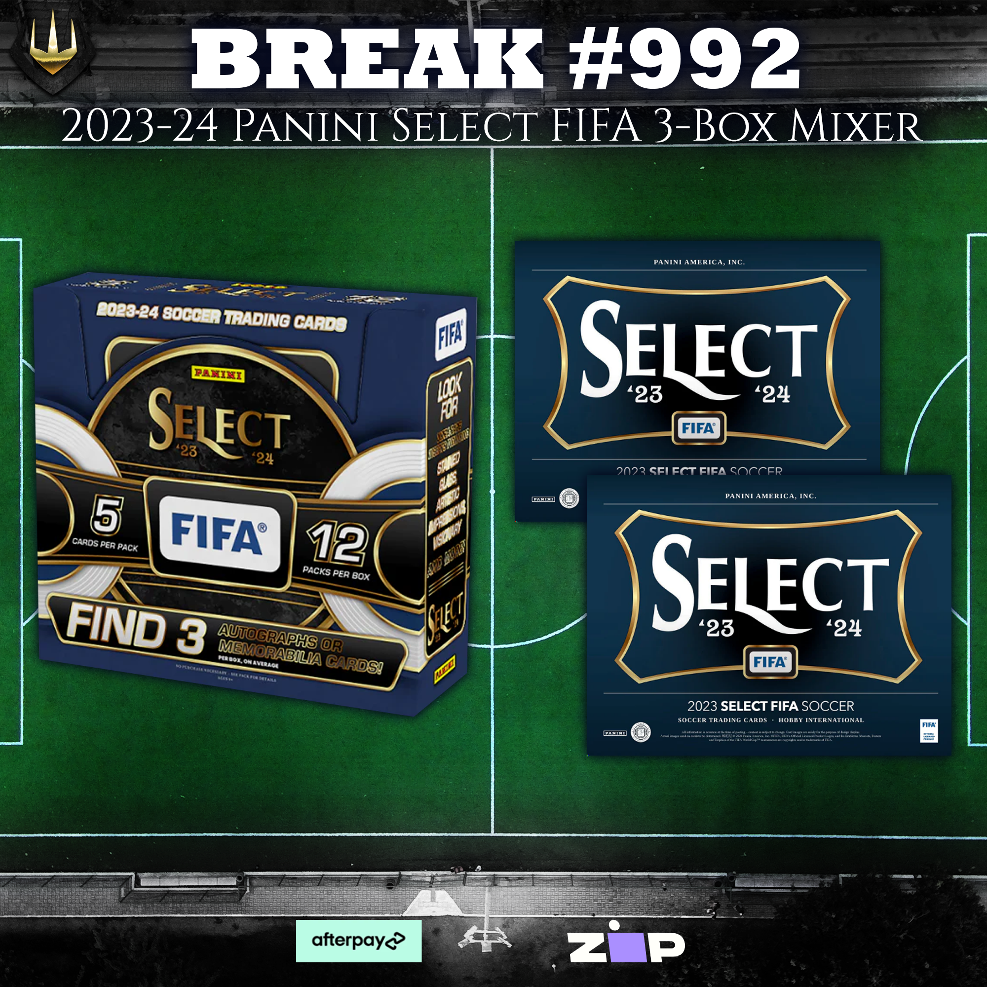 #992 2023-24 Panini Select FIFA 3-Box Mixer [Pick Your Team]