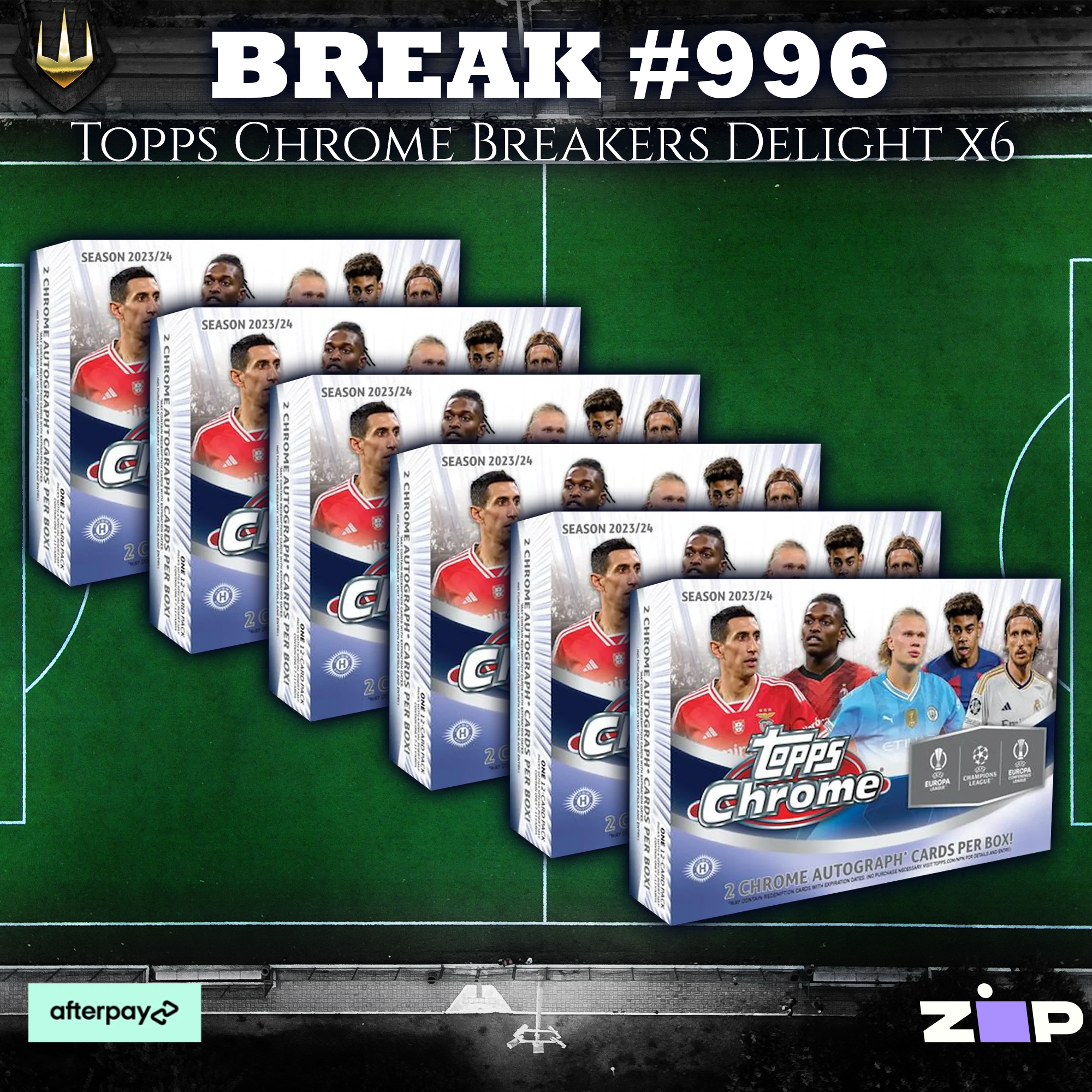 #996 2023-24 Topps UEFA Chrome Breakers Delight x6 (HALF CASE) [Pick Your Team/Pick Your Player]