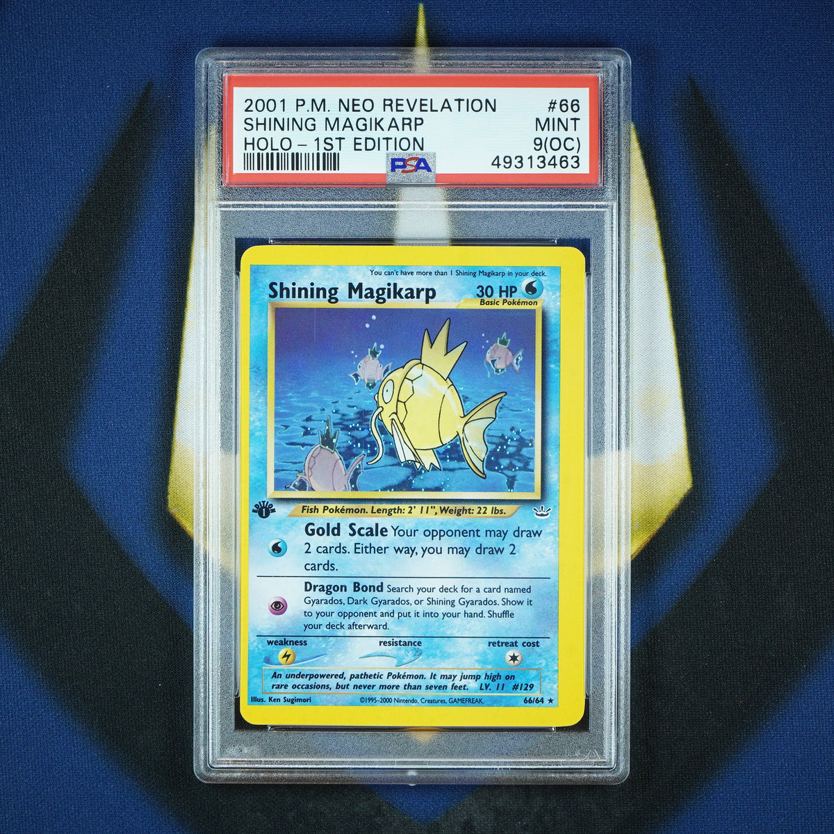 Shining Magikarp Holo Pokemon Neo Revelation 1st Edition #66 [PSA 9 OC] *POP 1*