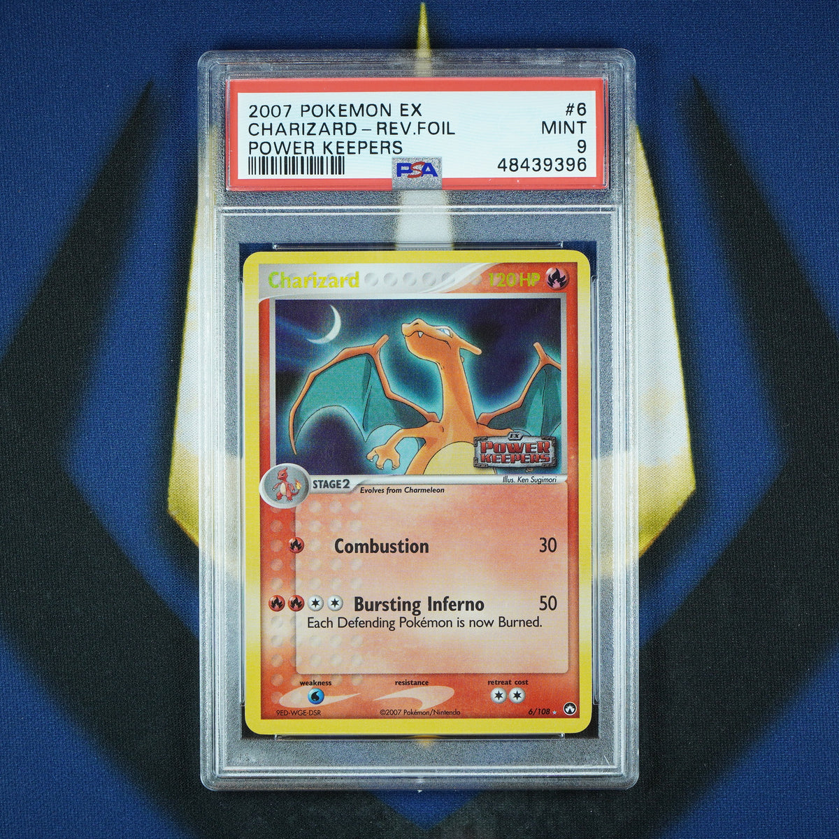 Charizard Reverse Holo Pokemon EX Power Keepers #6 [PSA 9]