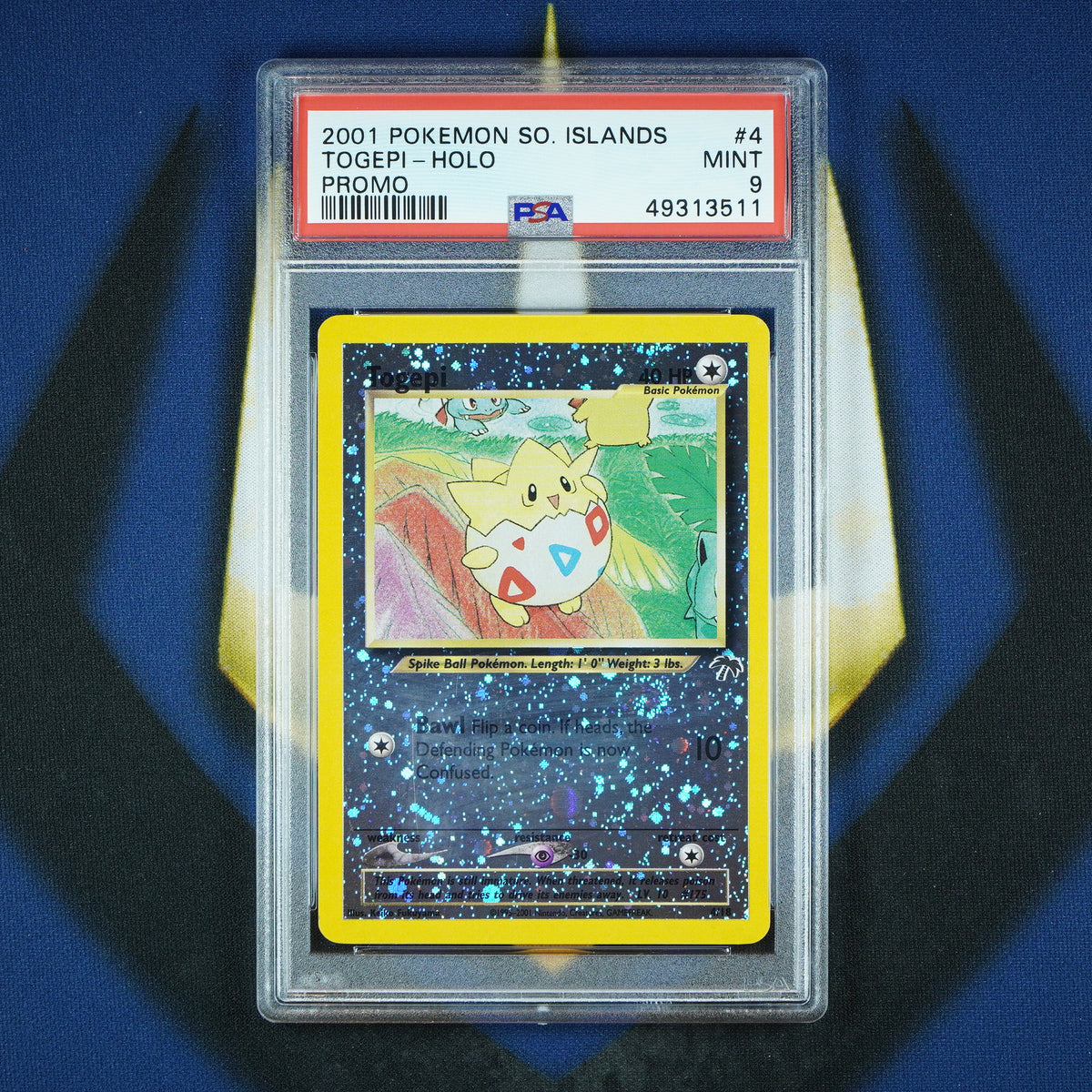 Togepi Holo Pokemon Southern Islands Promo #4 [PSA 9] *SWIRL*