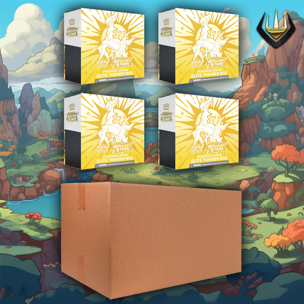 Brilliant Stars Pokemon ETB Elite Trainer Box Case Pokemon Center [4 Boxes/Case]