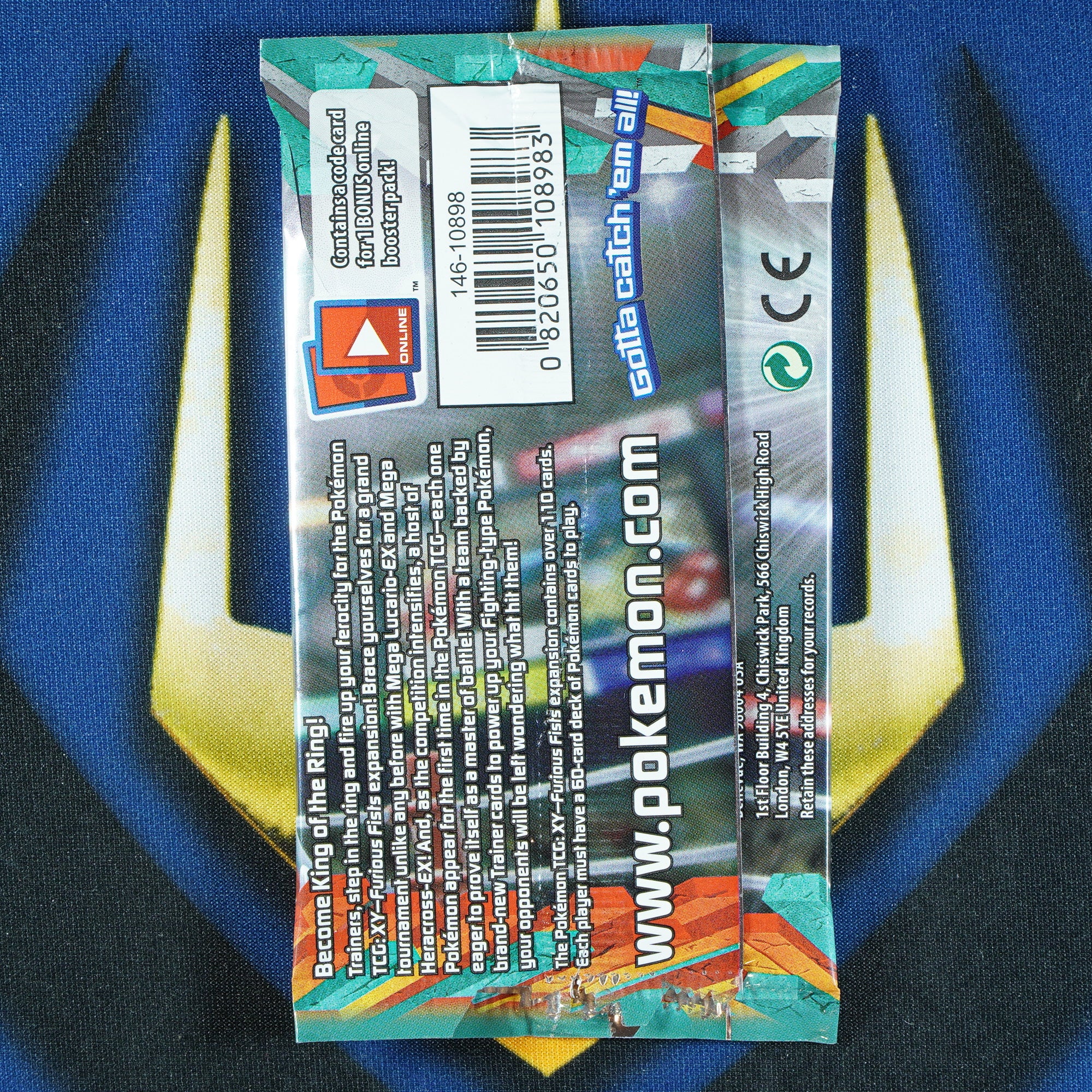 XY FURIOUS FISTS Mega Lucario Booster Pack [Empty]