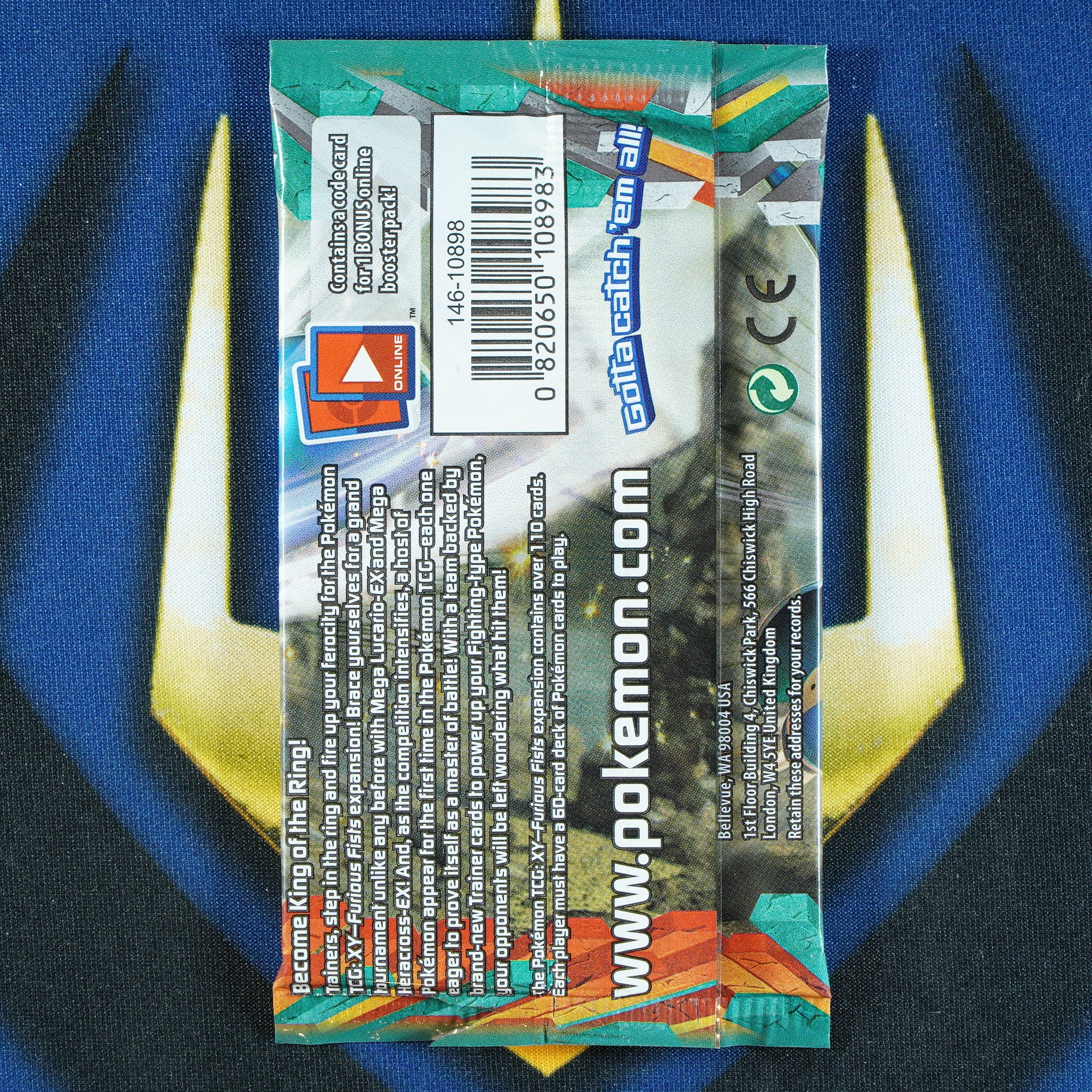 XY FURIOUS FISTS Mega Heracross Booster Pack [Empty]