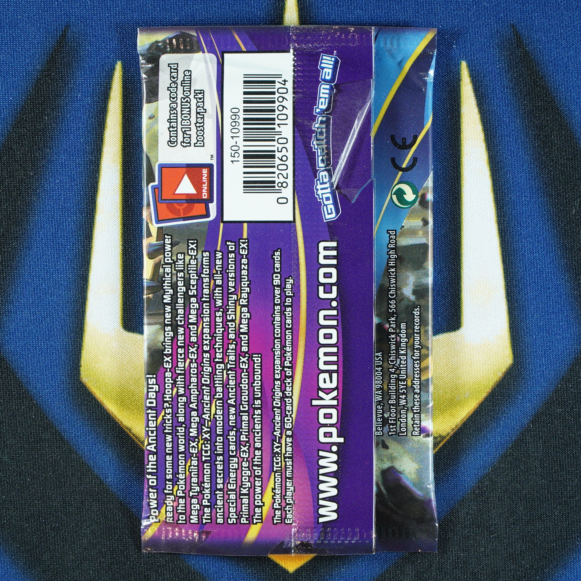 XY ANCIENT ORIGINS Shiny Primal Groudon Booster Pack [Empty]