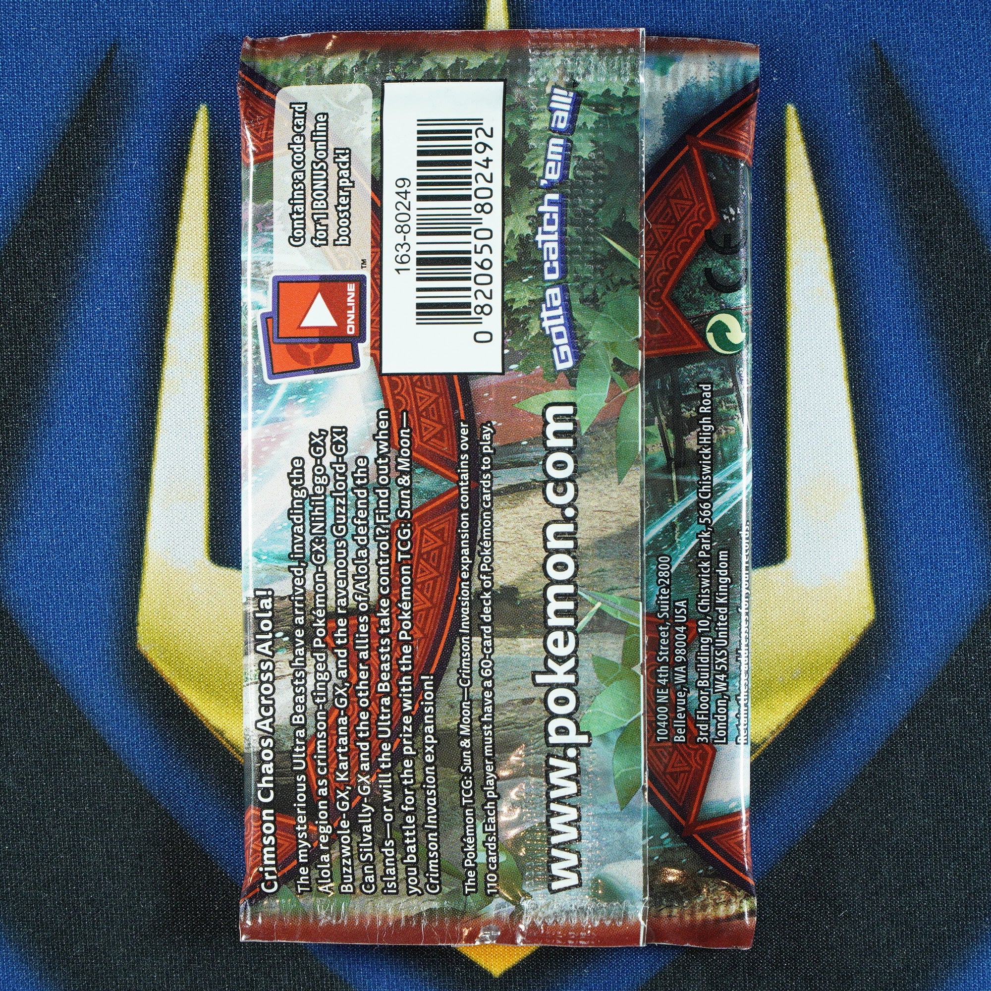 Sun & Moon CRIMSON INVASION Kartana Booster Pack [Empty]