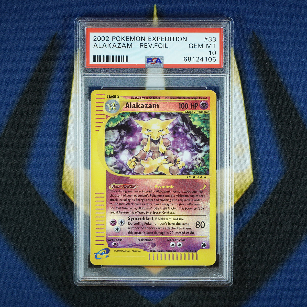Alakazam 2002 Expedition Reverse Holo Foil 33/165 [PSA 10] POP 33