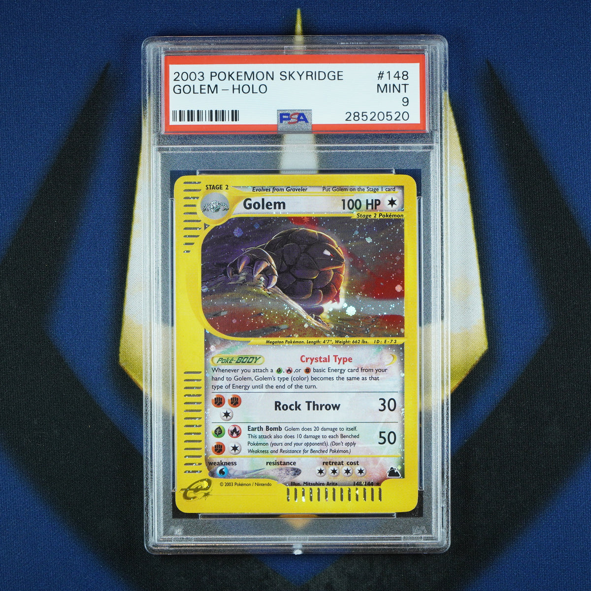 Golem 2003 Skyridge Crystal Holo 148/144 [PSA 9]