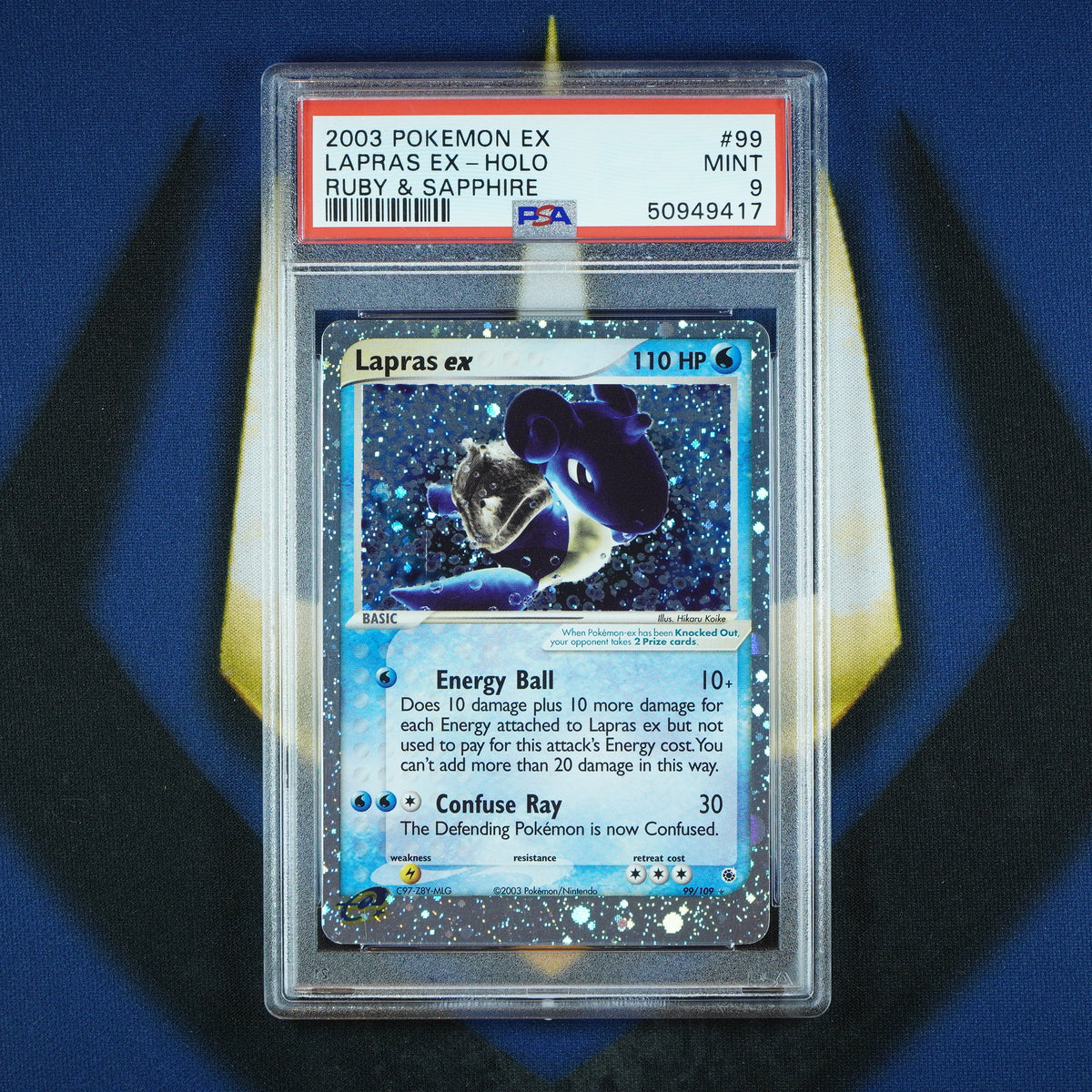 Lapras EX 2003 EX Ruby & Sapphire EX Holo 99/109 [PSA 9]