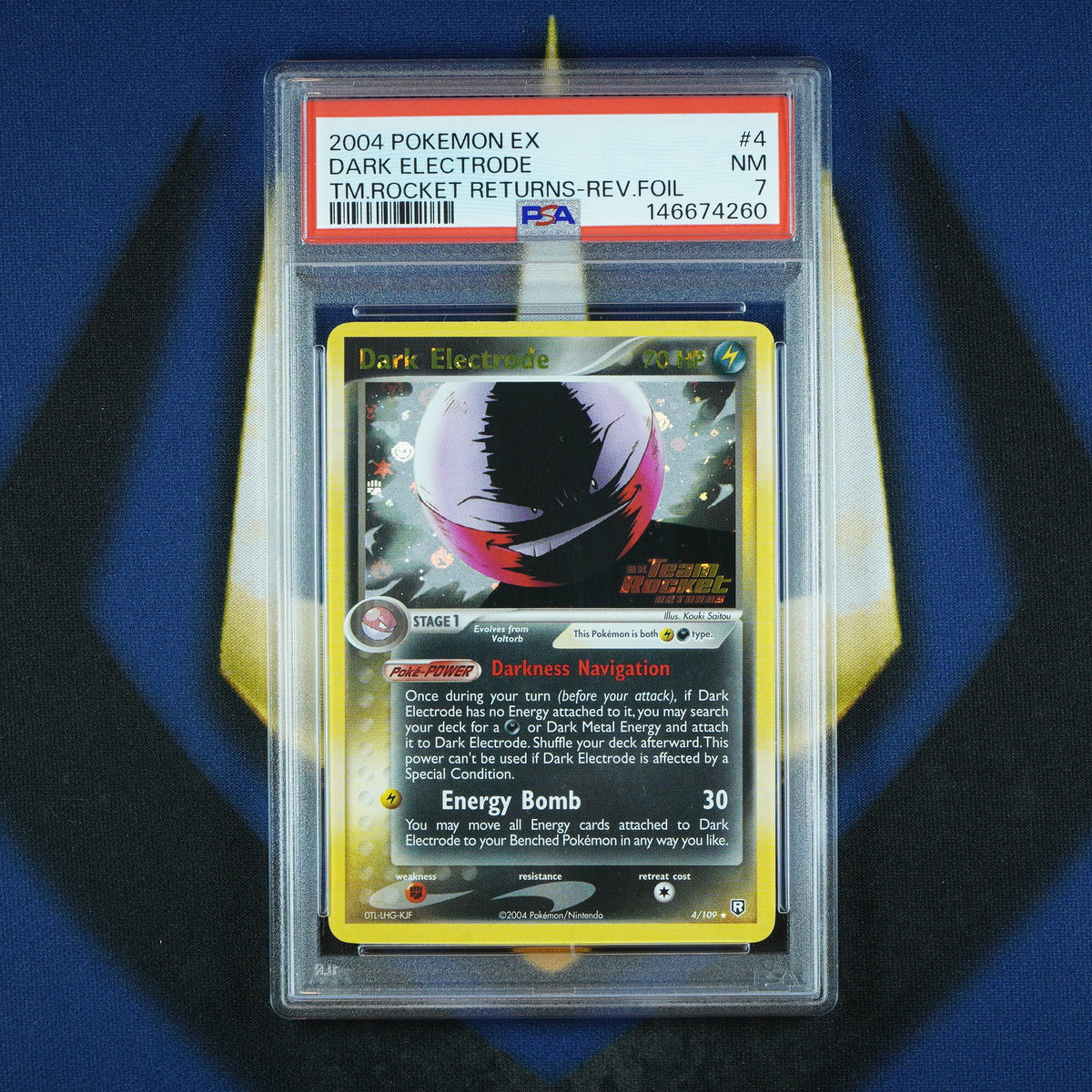 Dark Electrode 2004 EX Team Rocket Returns Reverse Holo Foil 4/109 [PSA 7]