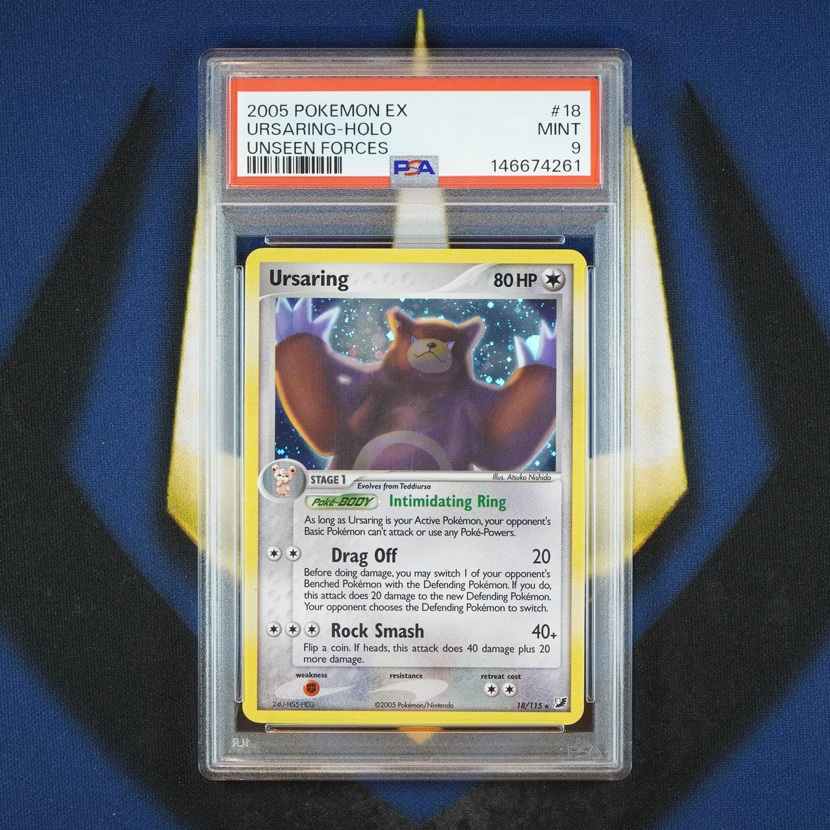 Ursaring 2005 EX Unseen Forces Holo Foil 18/115 New Cert [PSA 9]