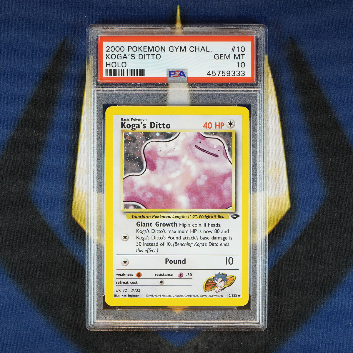 Koga's Ditto Gym Challenge 2000 Holo 10/132 [PSA 10]