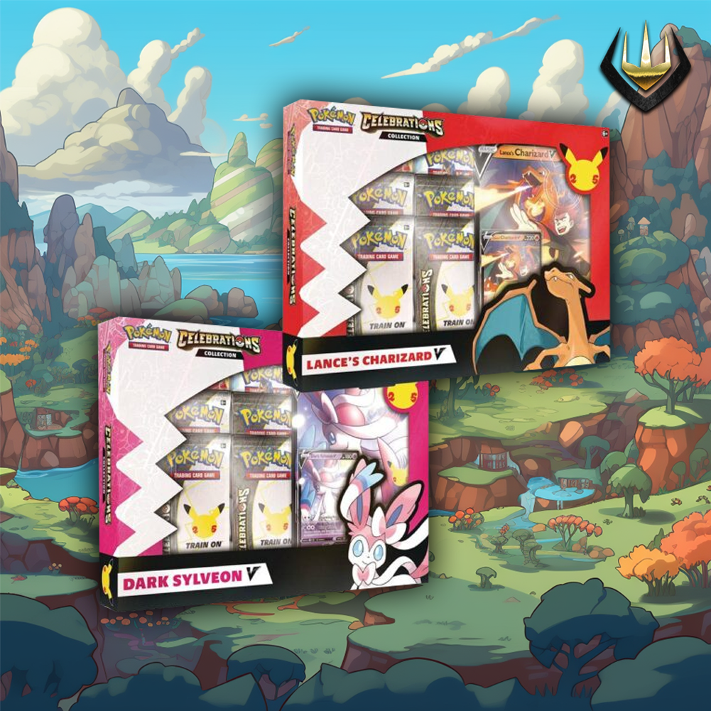 Celebrations Pokemon Collection Box Set of 2 [Lance's Charizard V + Dark Sylveon V]
