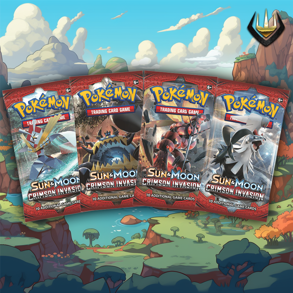 Crimson Invasion Pokémon Booster Pack Art Set [Set Of 4]