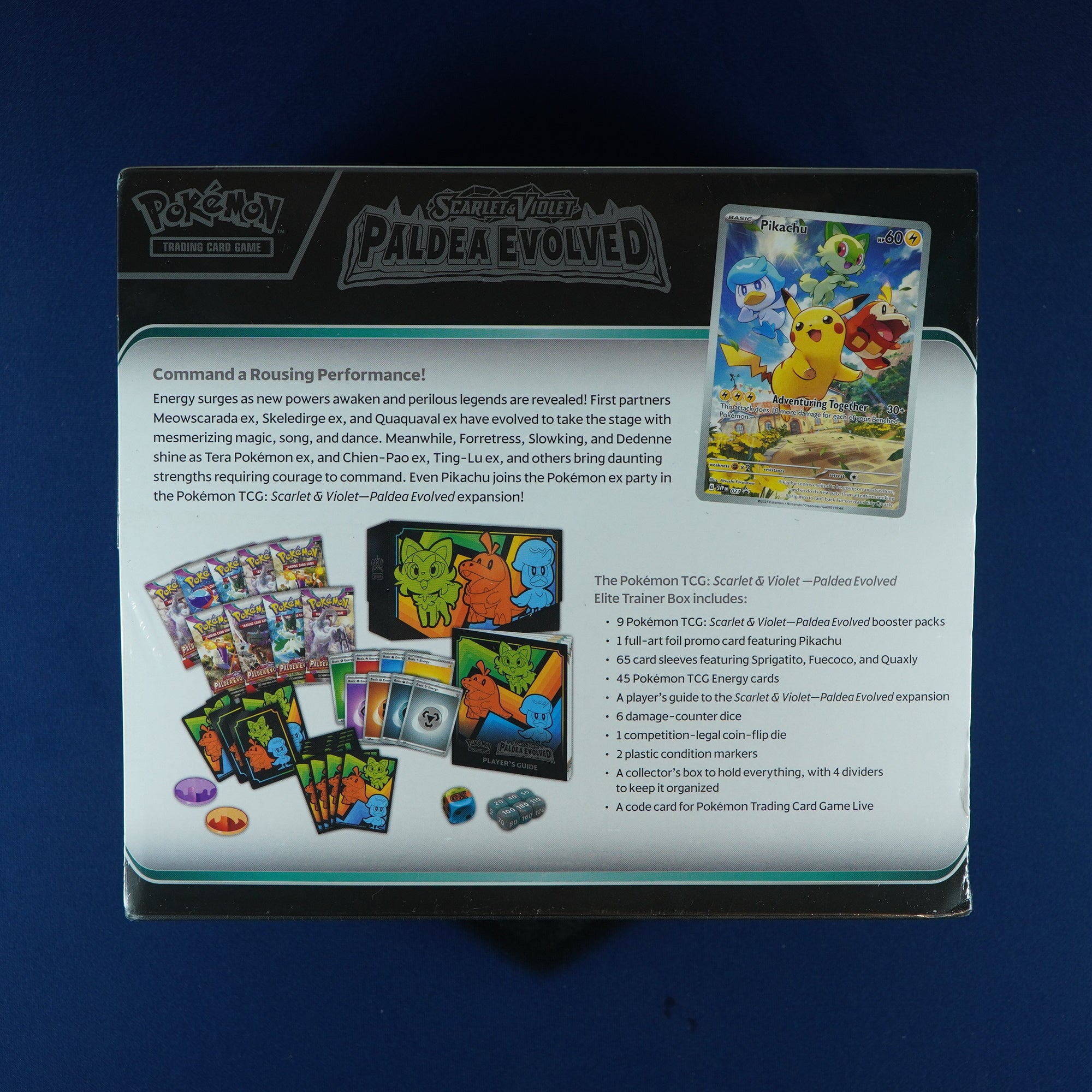 Paldea Evolved Pokemon ETB Elite Trainer Box [Corner Damage & Shrink Tears]