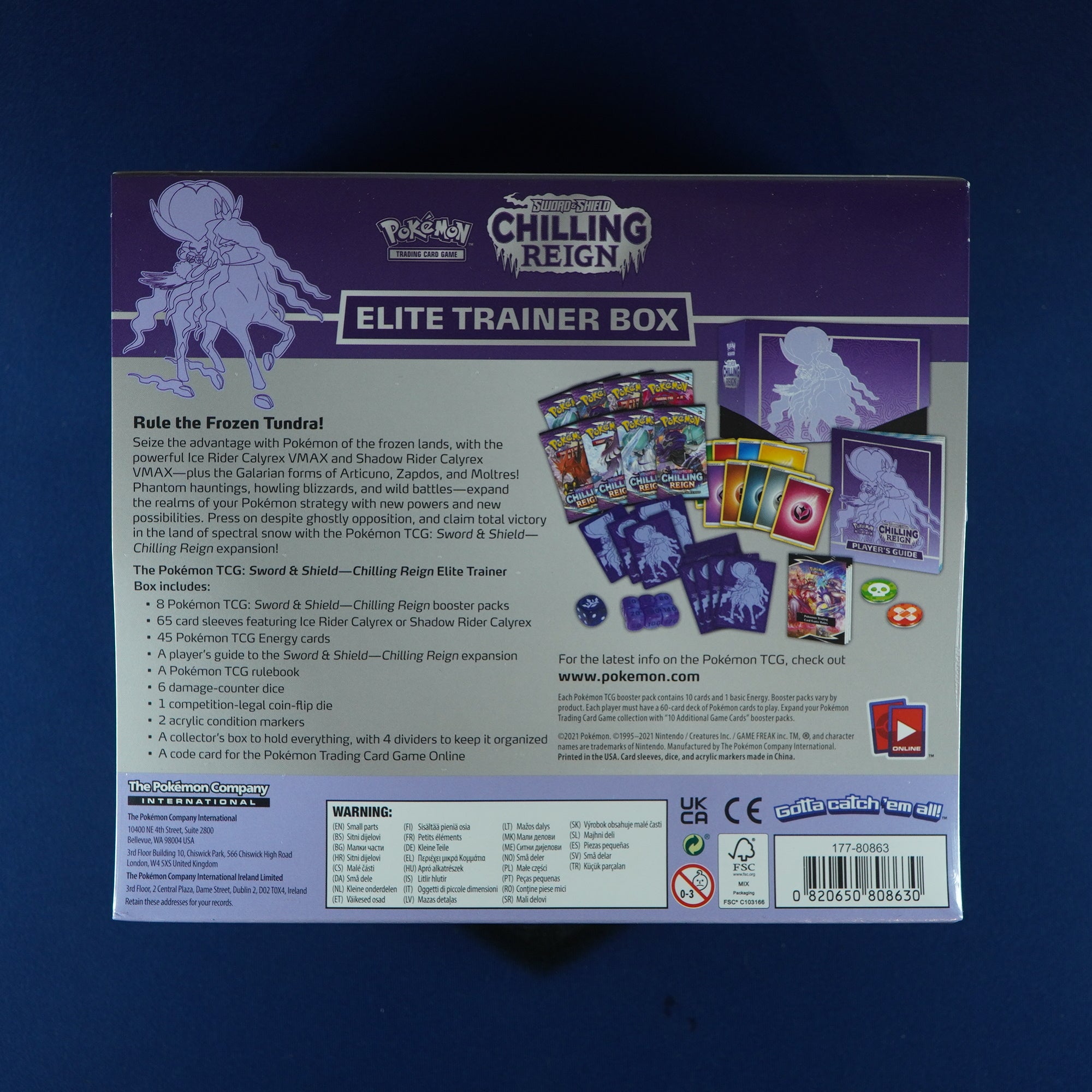 Chilling Reign Pokemon ETB Elite Trainer Box [Shadow Elite] [Shrink Damage]