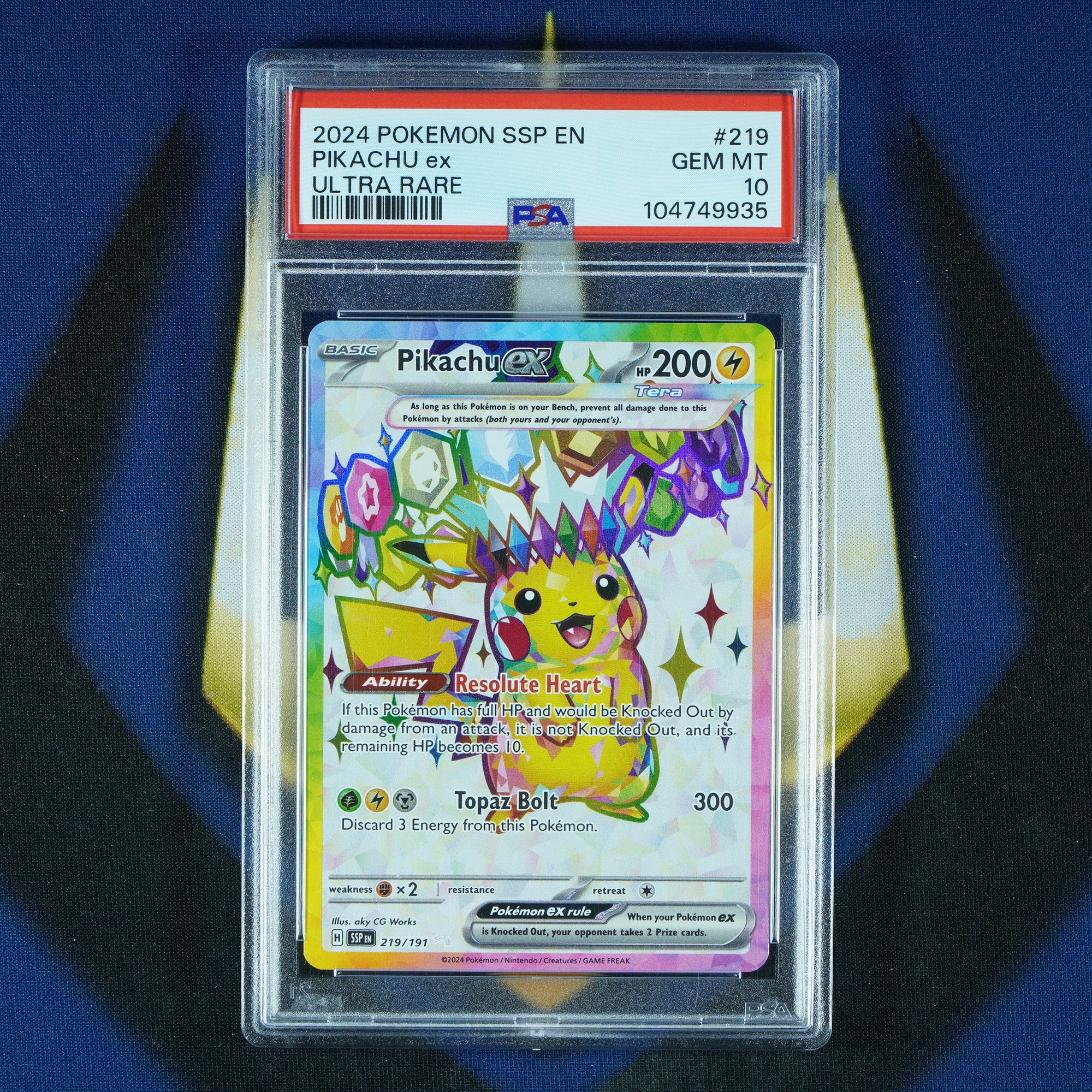 Pikachu ex Surging Sparks Ultra Rare 219/191 [PSA 10]