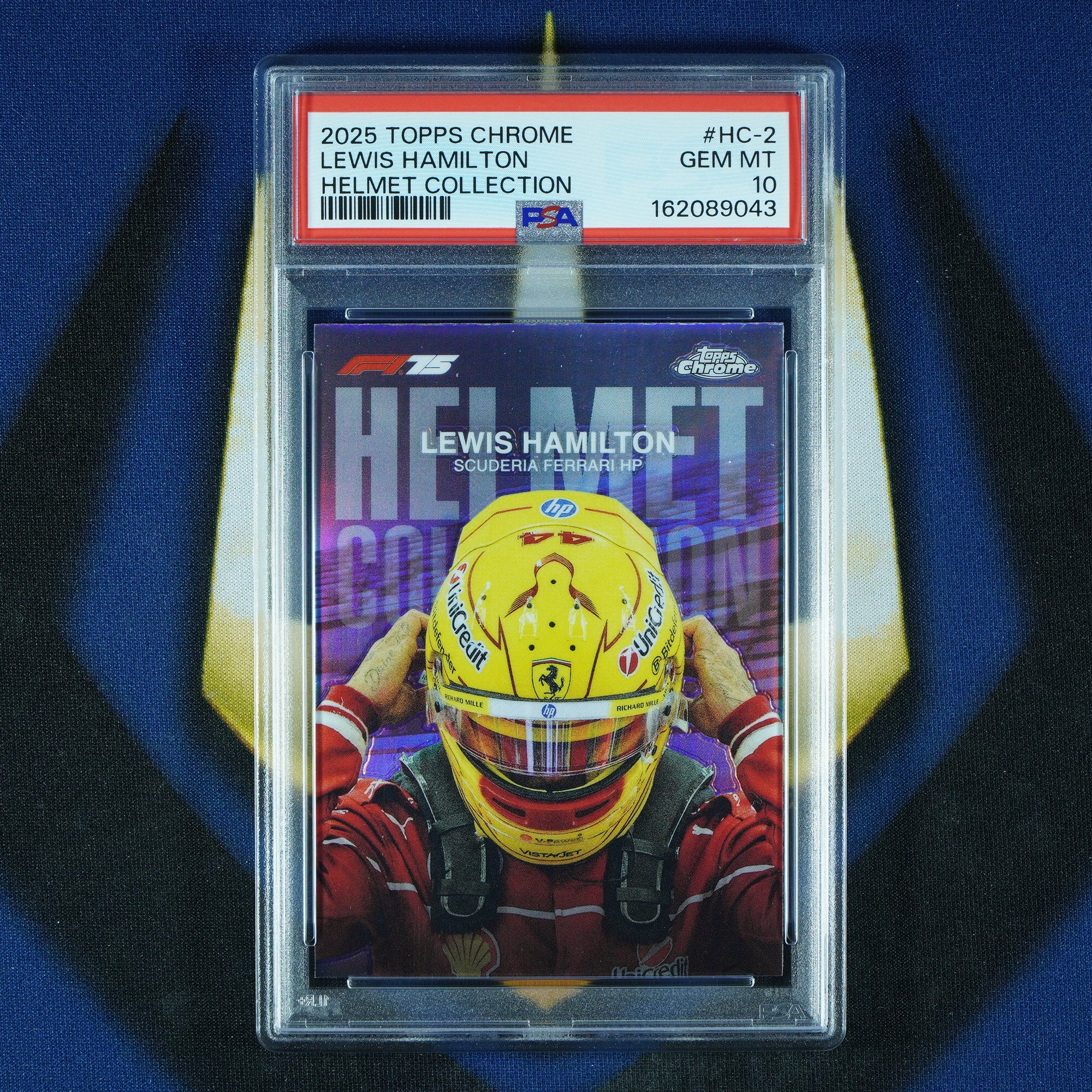 Lewis Hamilton 2025 Topps Chrome F1 Helmet Collection [PSA 10]