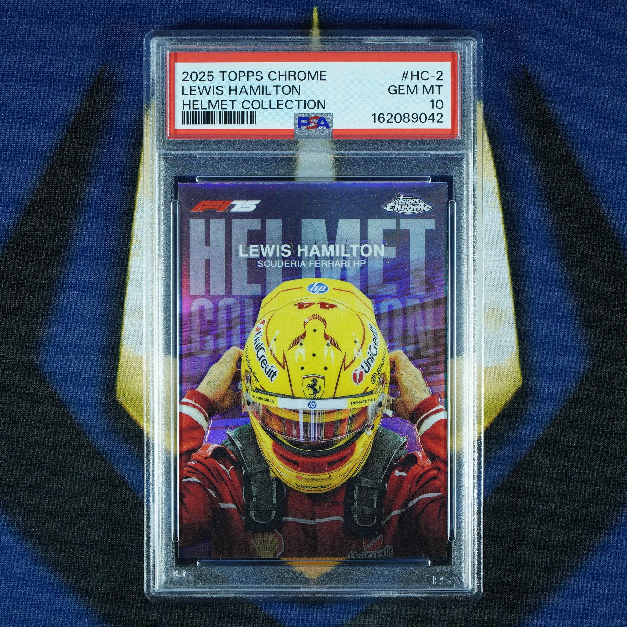 Lewis Hamilton 2025 Topps Chrome F1 Helmet Collection [PSA 10]