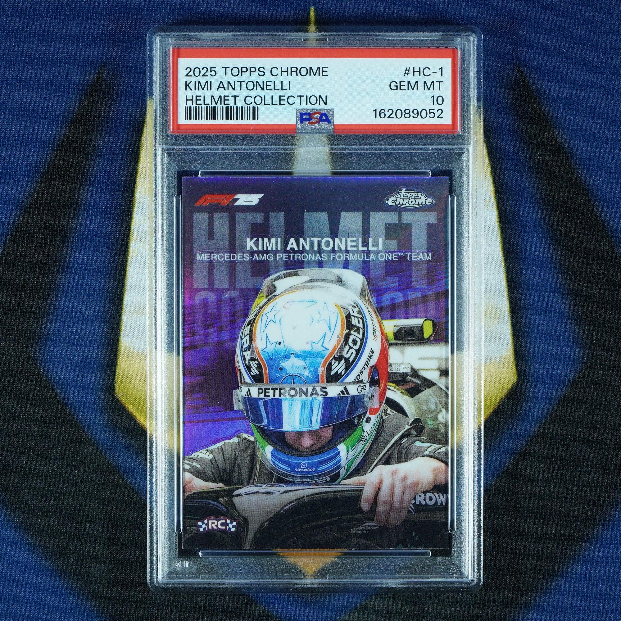 Kimi Antonelli 2025 Topps Chrome F1 Helmet Collection RC [PSA 10]